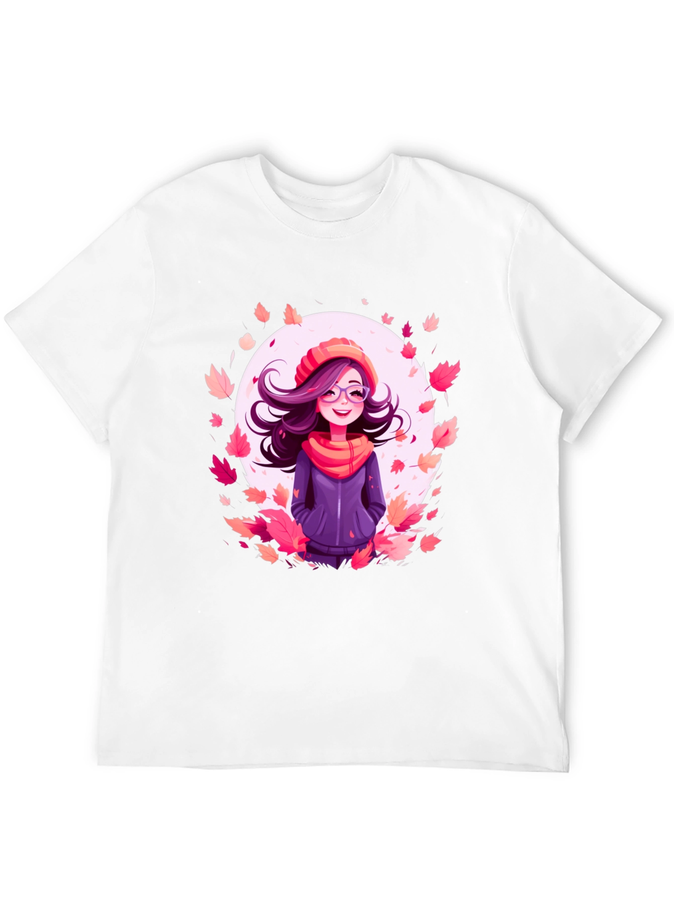 Autumn Girl Graphic Tee - Black T-Shirt