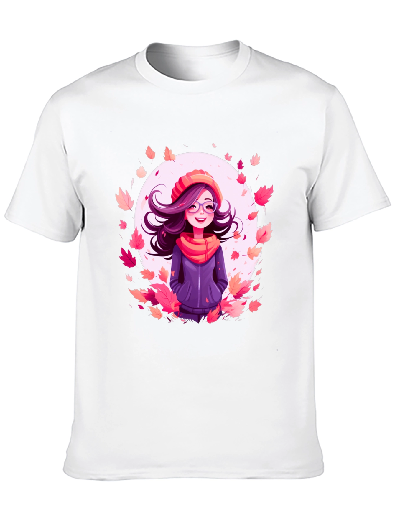 Autumn Girl Graphic Tee - Black T-Shirt
