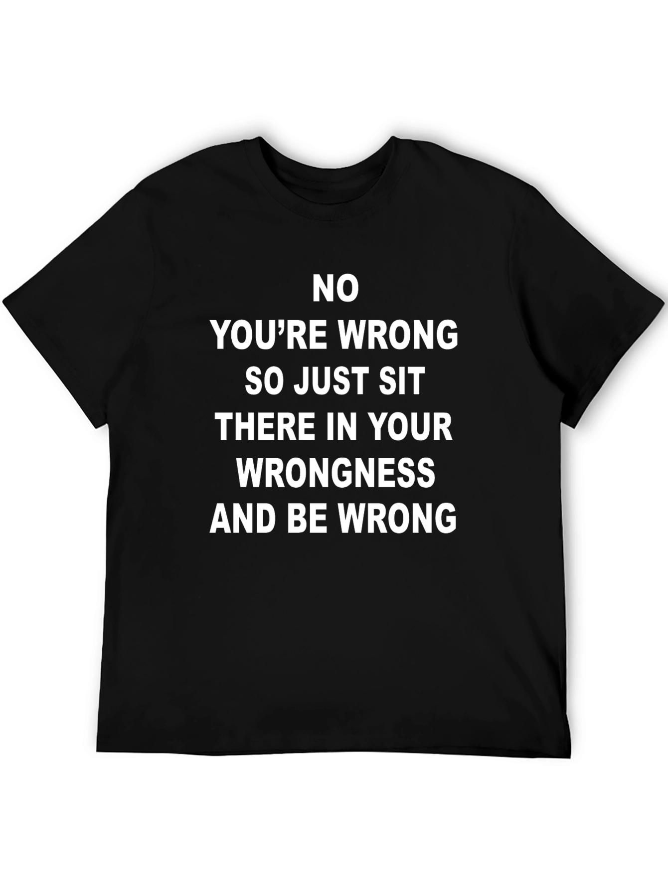 Funny Wrong Graphic Tee - Casual Black T-Shirt