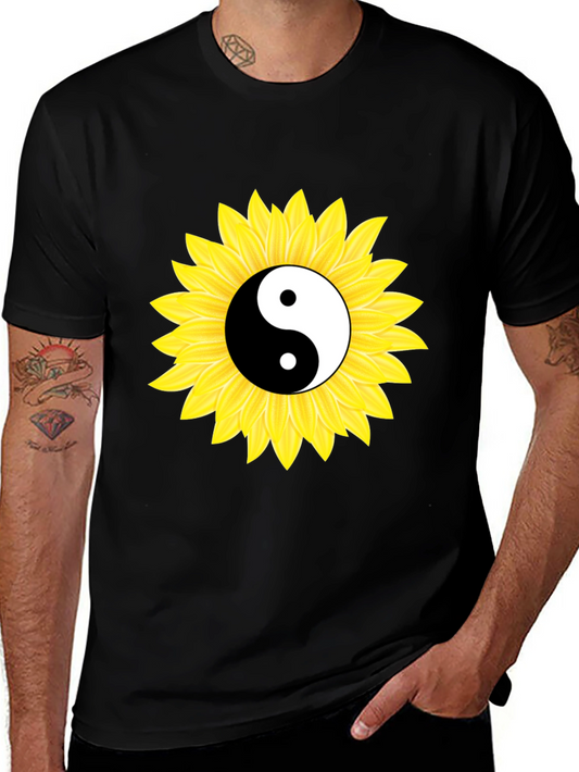 Yin Yang Sunflower Graphic Tee