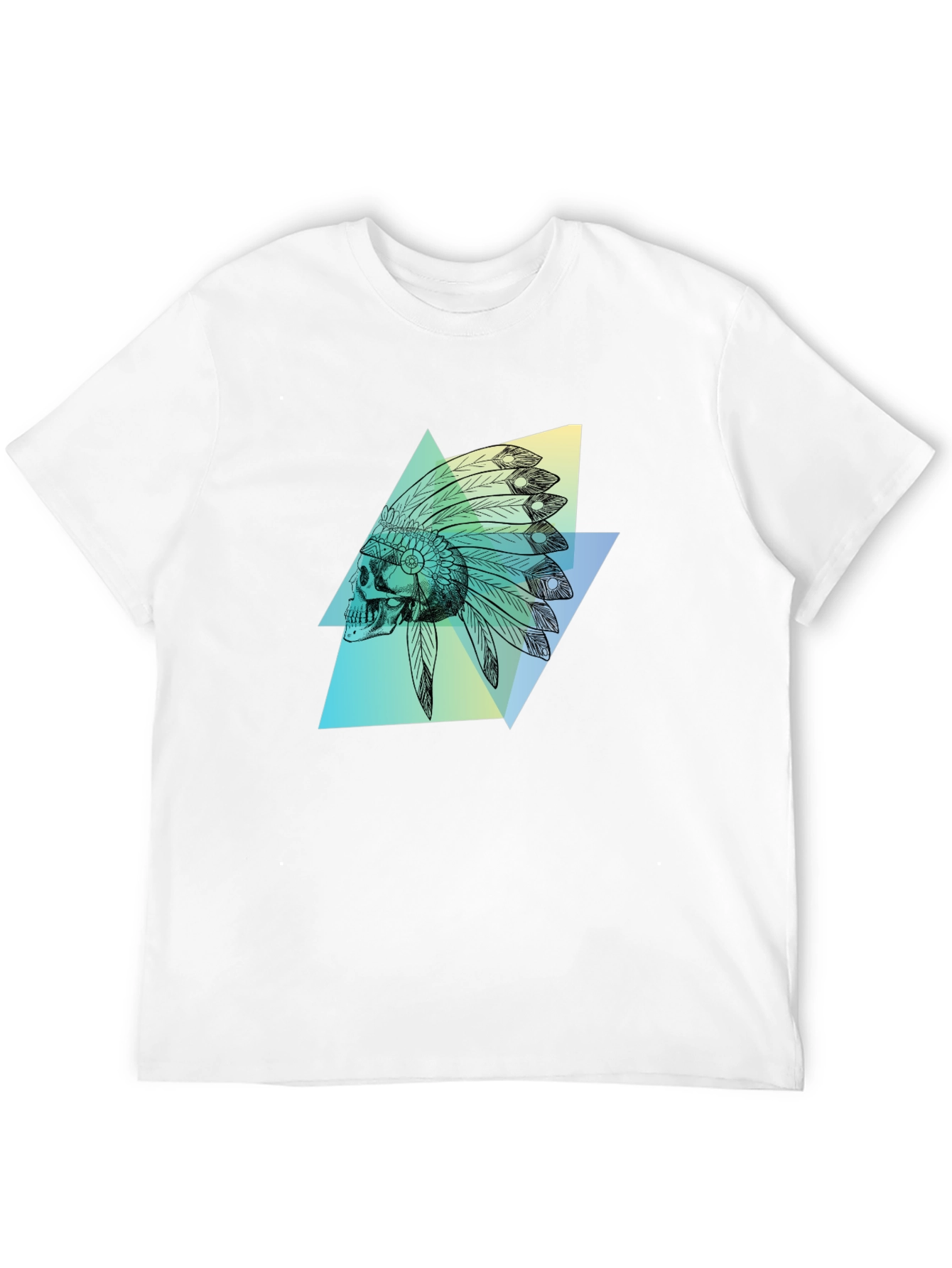 Skull Headdress Graphic Tee - Black