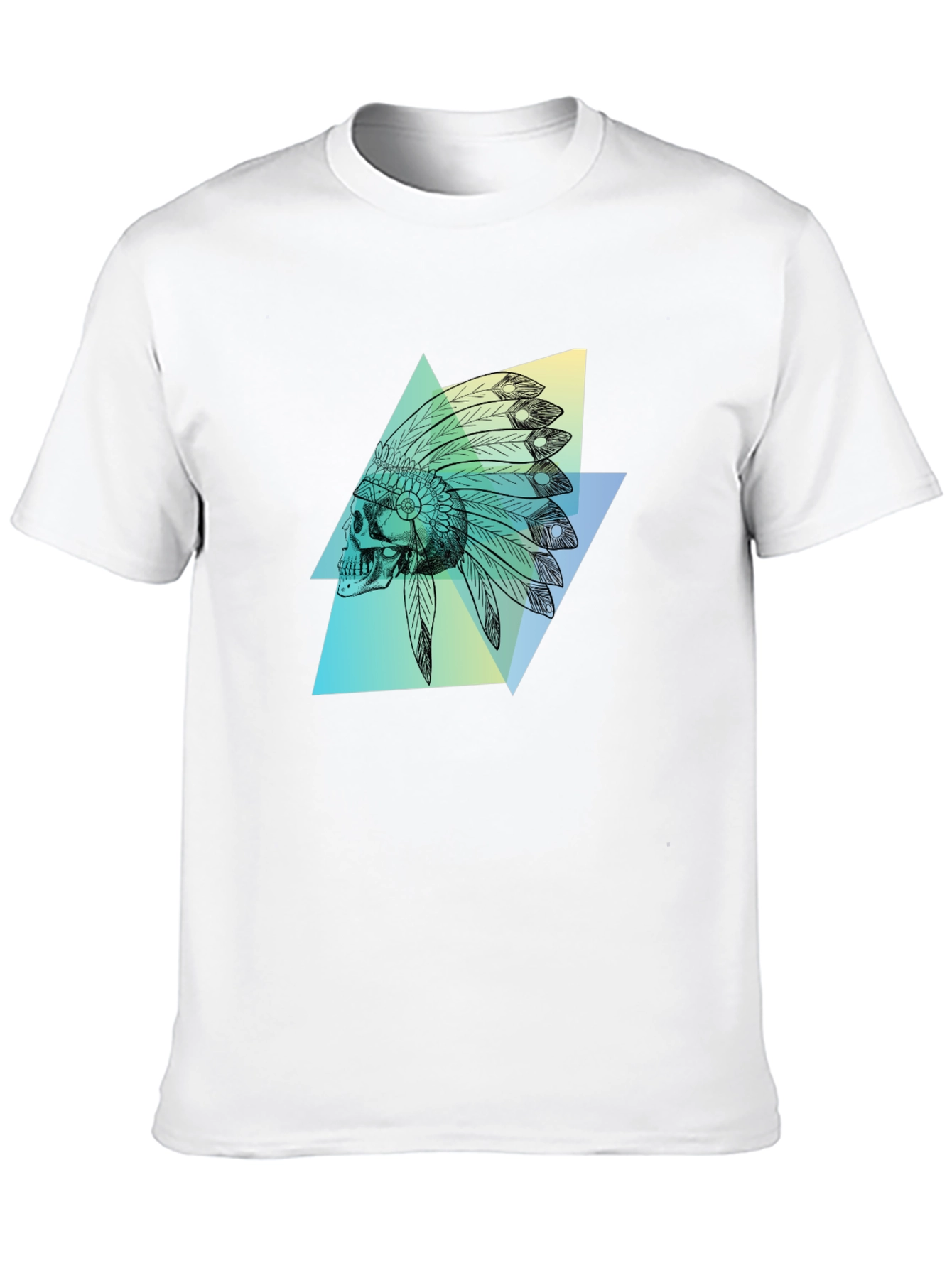 Skull Headdress Graphic Tee - Black
