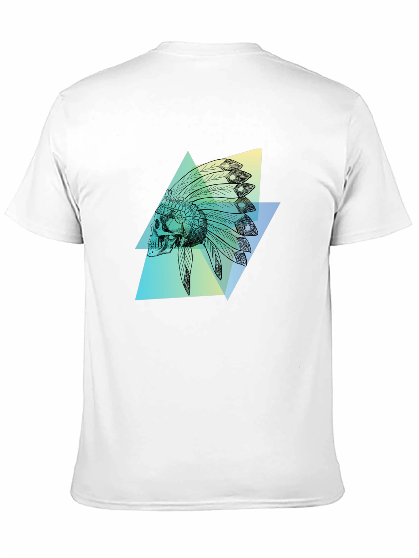 Skull Headdress Graphic Tee - Black