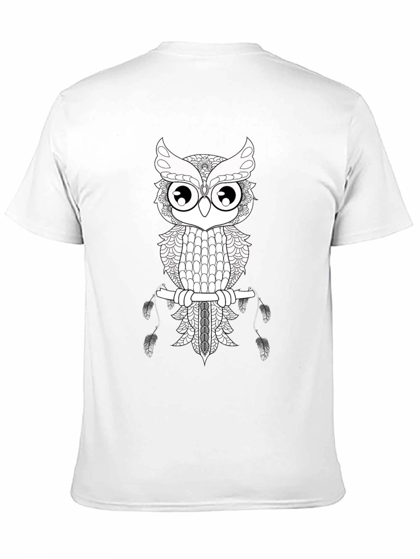 Owl Graphic Black T-Shirt - Mens Fashion