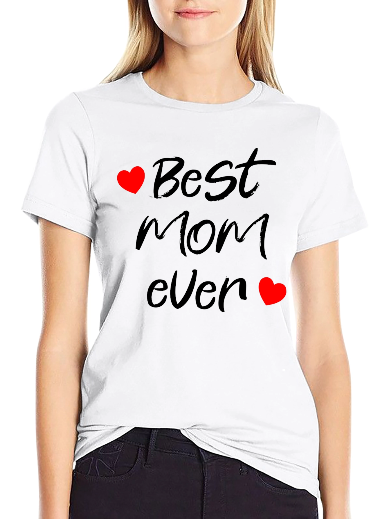 Best Mom Ever T-Shirt - Black Cotton Blend