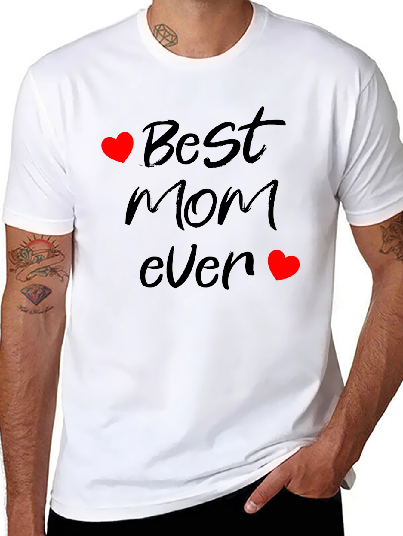 Best Mom Ever T-Shirt - Black Cotton Blend