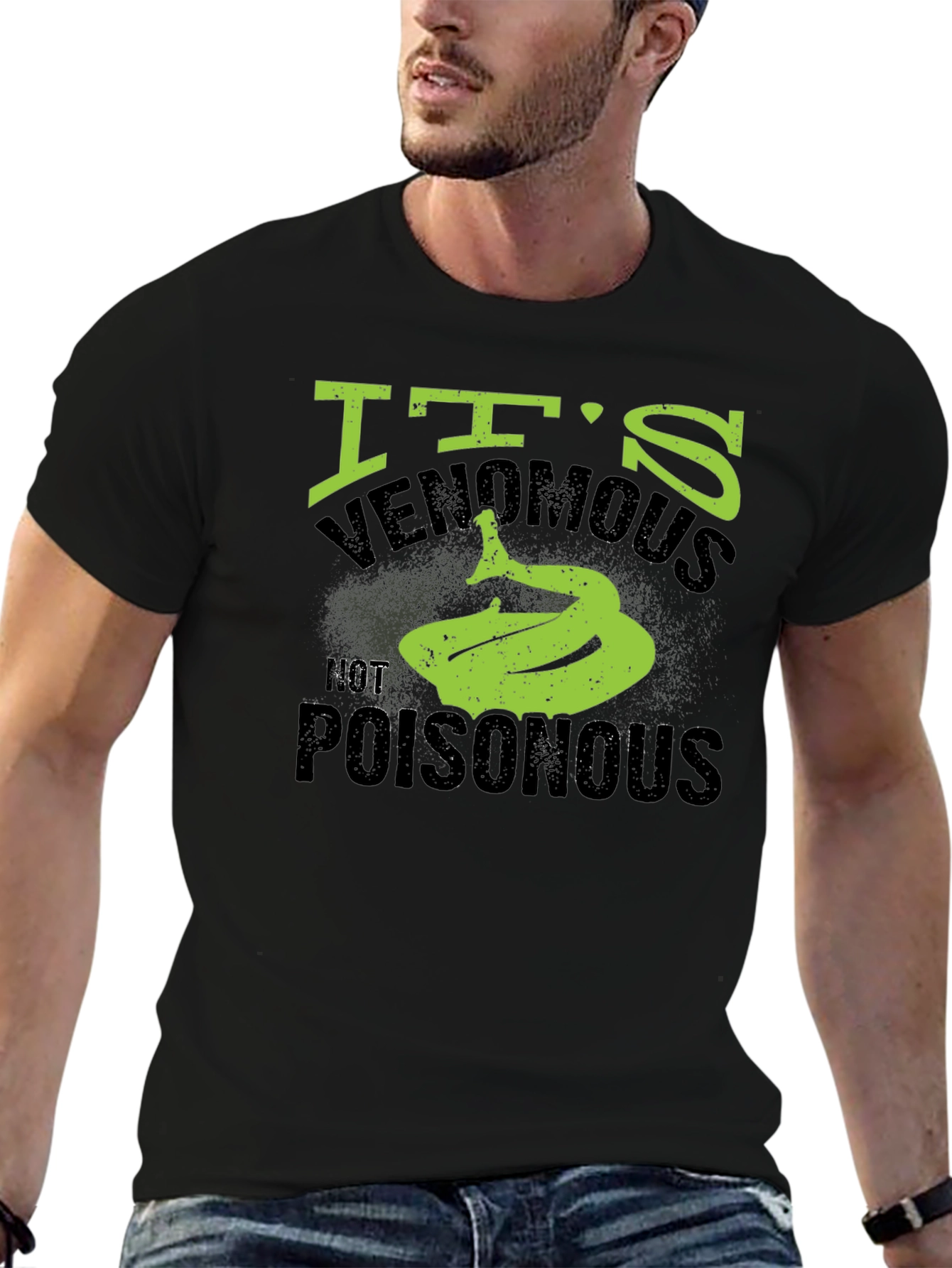 Its Venomous Not Poisonous Snake Graphic T-Shirt