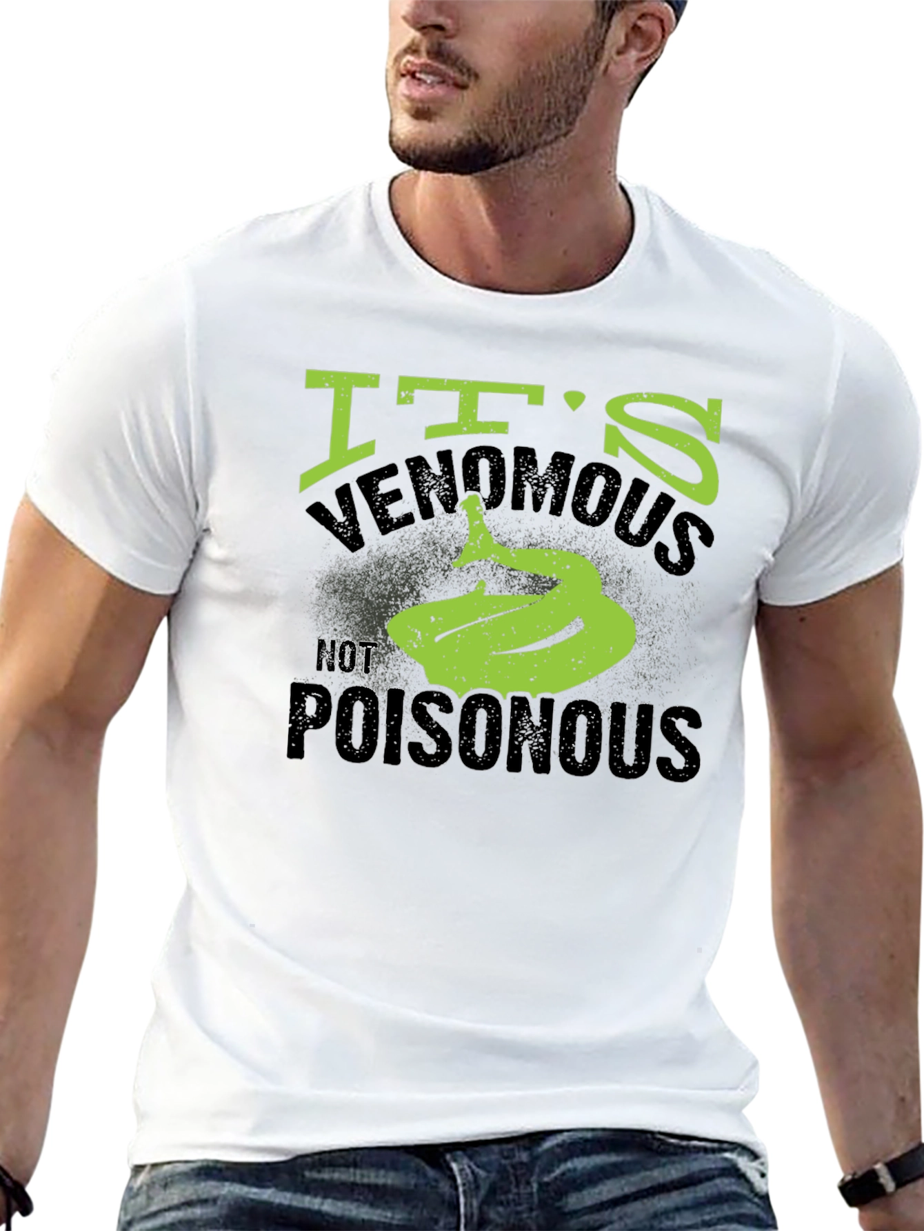 Its Venomous Not Poisonous Snake Graphic T-Shirt