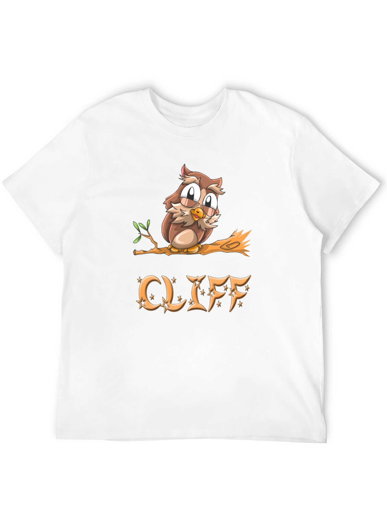 Cliff Owl Graphic Tee - Mens Black Cotton T-Shirt