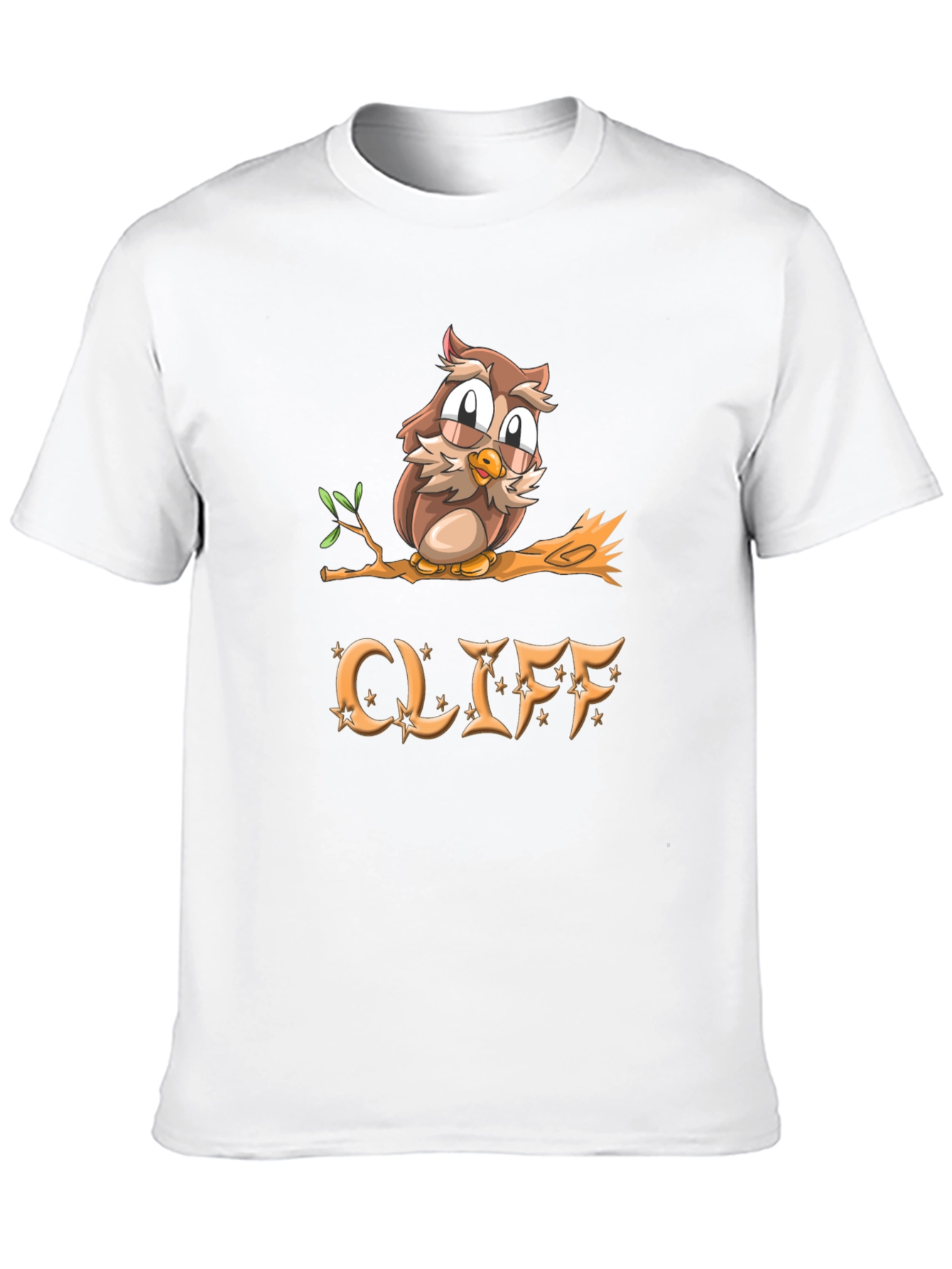 Cliff Owl Graphic Tee - Mens Black Cotton T-Shirt