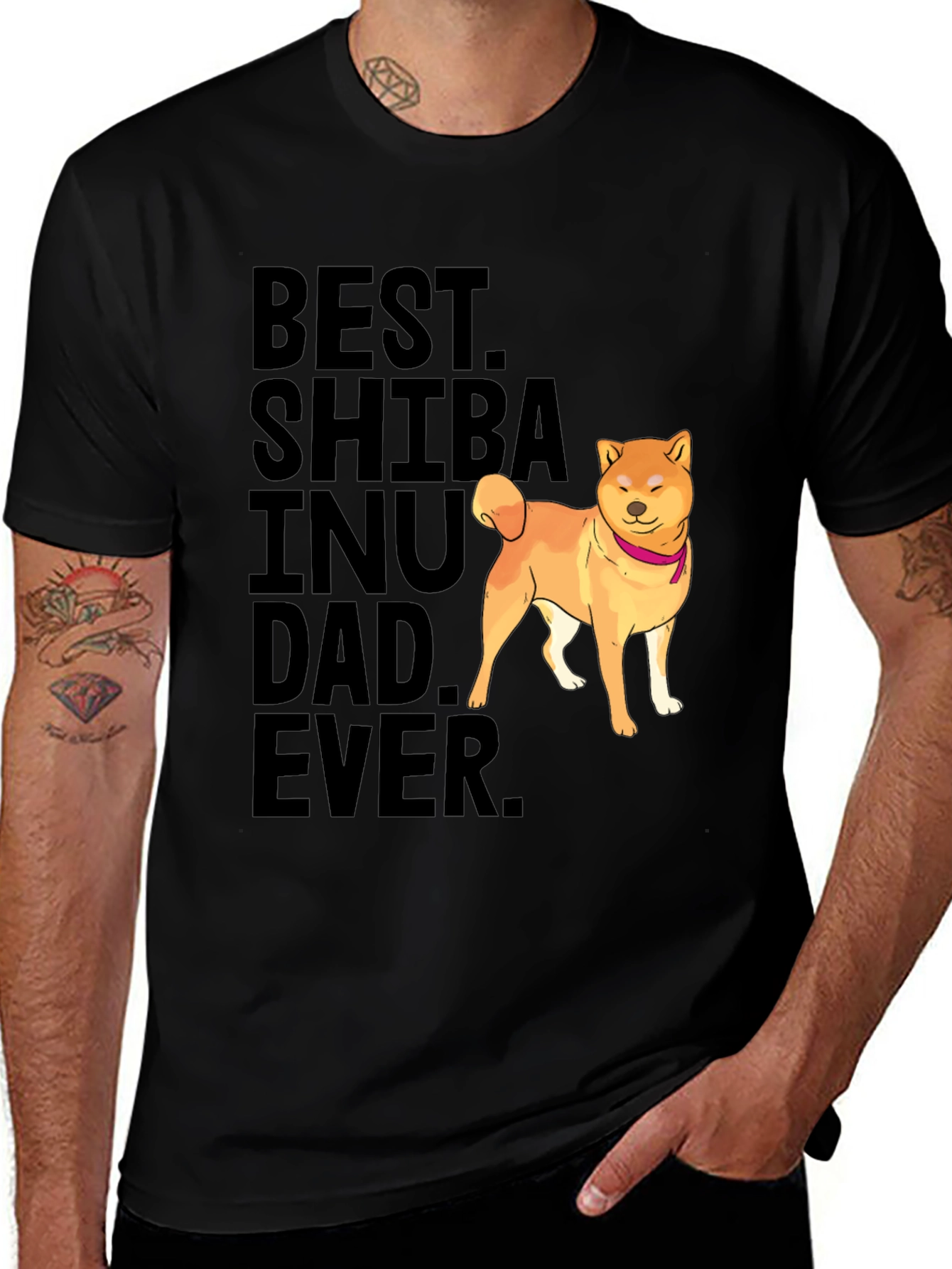 Best Shiba Inu Dad Ever Graphic Tee