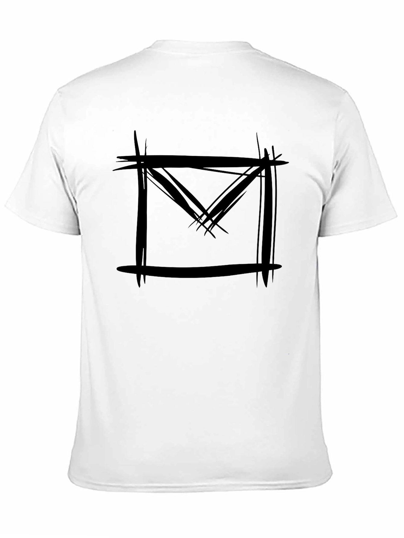 Abstract Black Graphic Tee - Edgy Streetwear