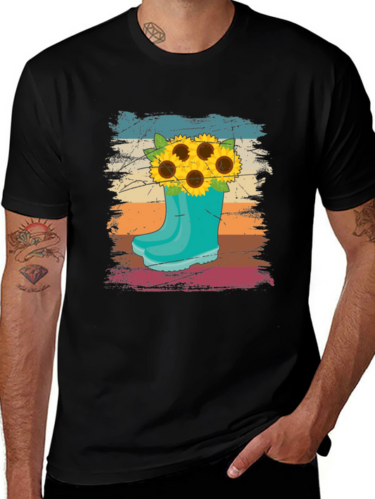 Sunflower in Boot Graphic T-Shirt
