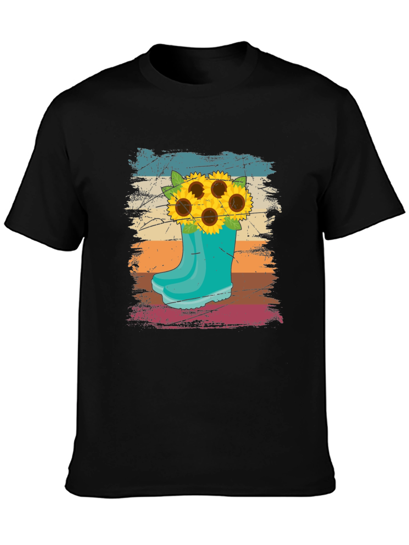 Sunflower in Boot Graphic T-Shirt