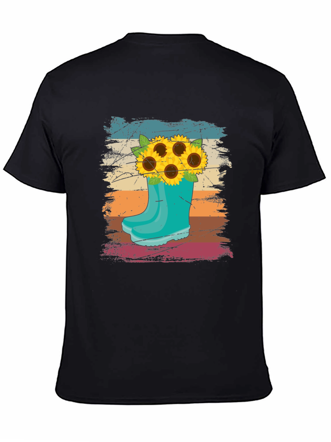 Sunflower in Boot Graphic T-Shirt