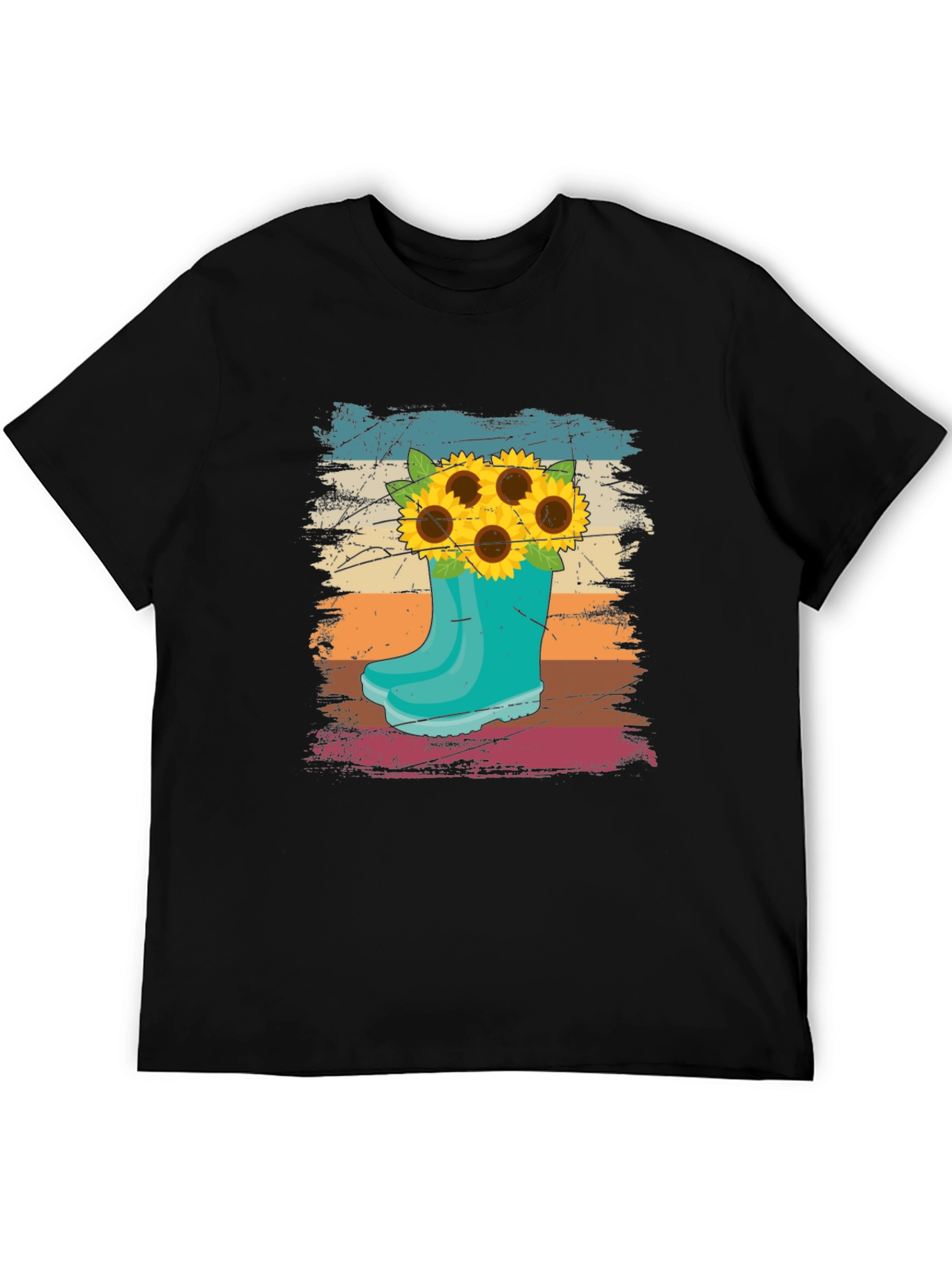 Sunflower in Boot Graphic T-Shirt