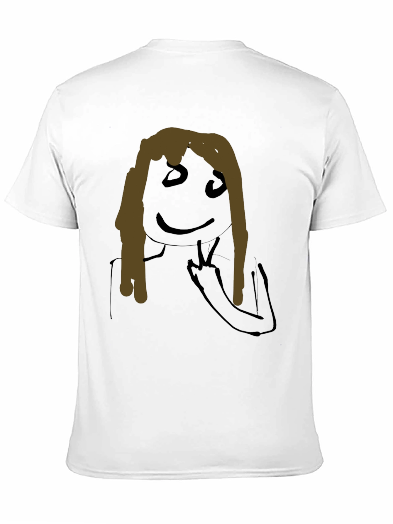 Unique Hand-Drawn Graphic Black T-Shirt