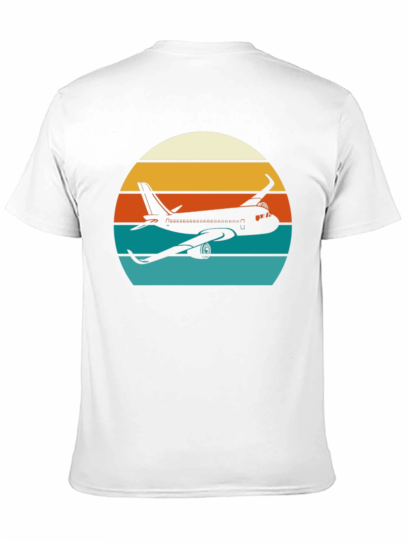 Retro Airplane Sunset Graphic Tee - Aviation Lover Shirt