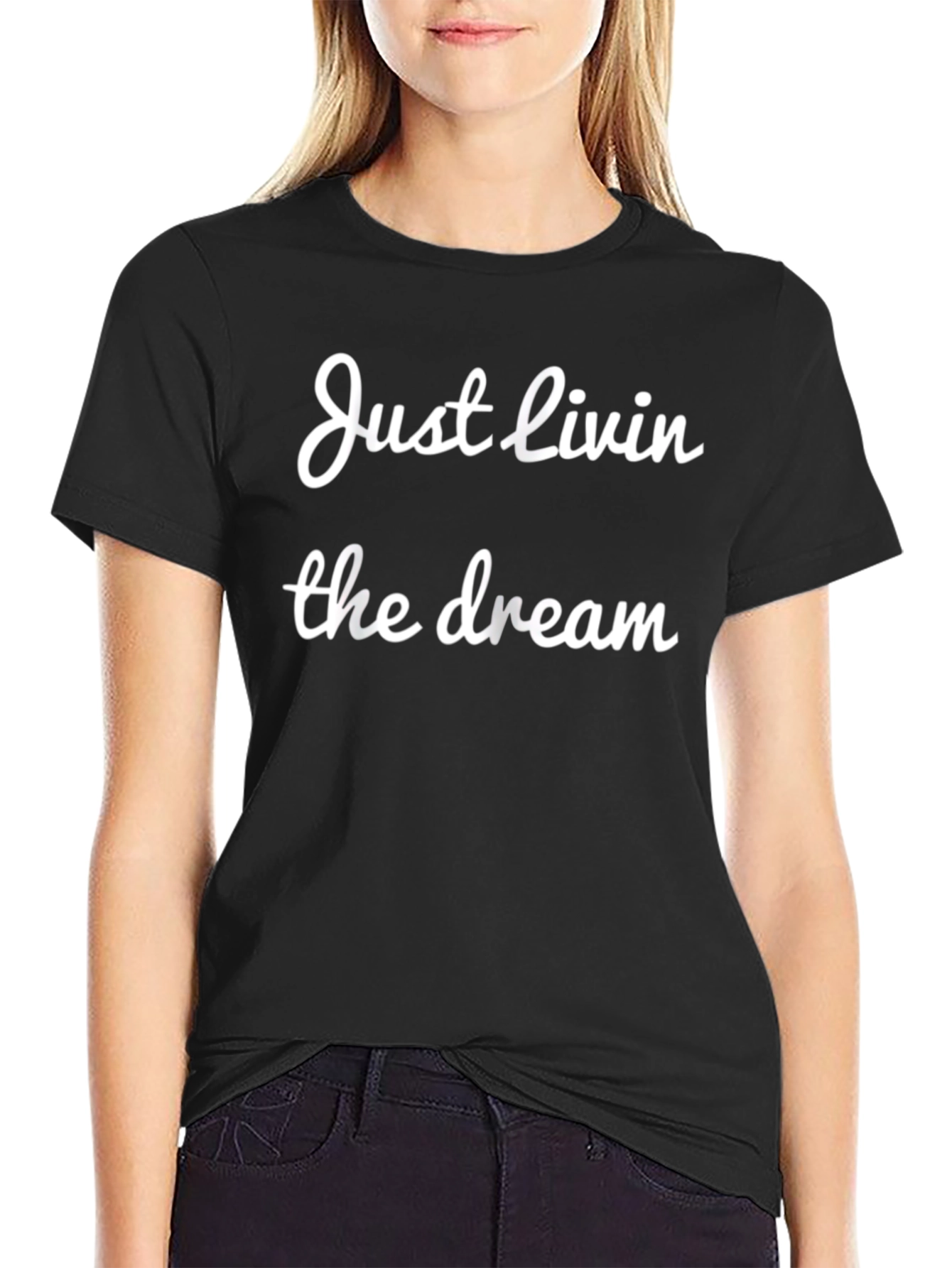 Just Livin the Dream Black Graphic Tee