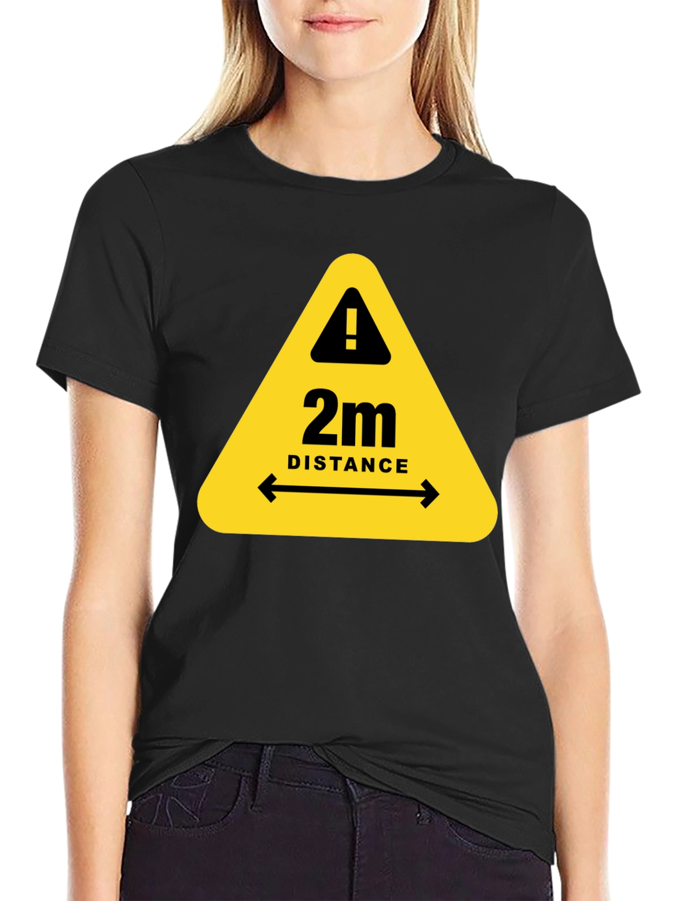 2m Distance Safety T-Shirt - Stay Alert & Protected!