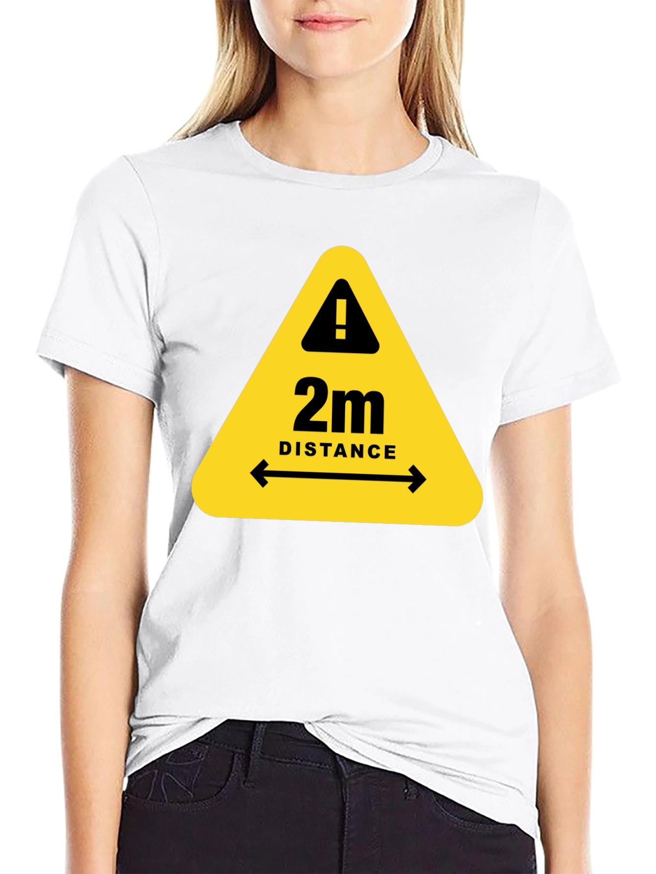2m Distance Safety T-Shirt - Stay Alert & Protected!