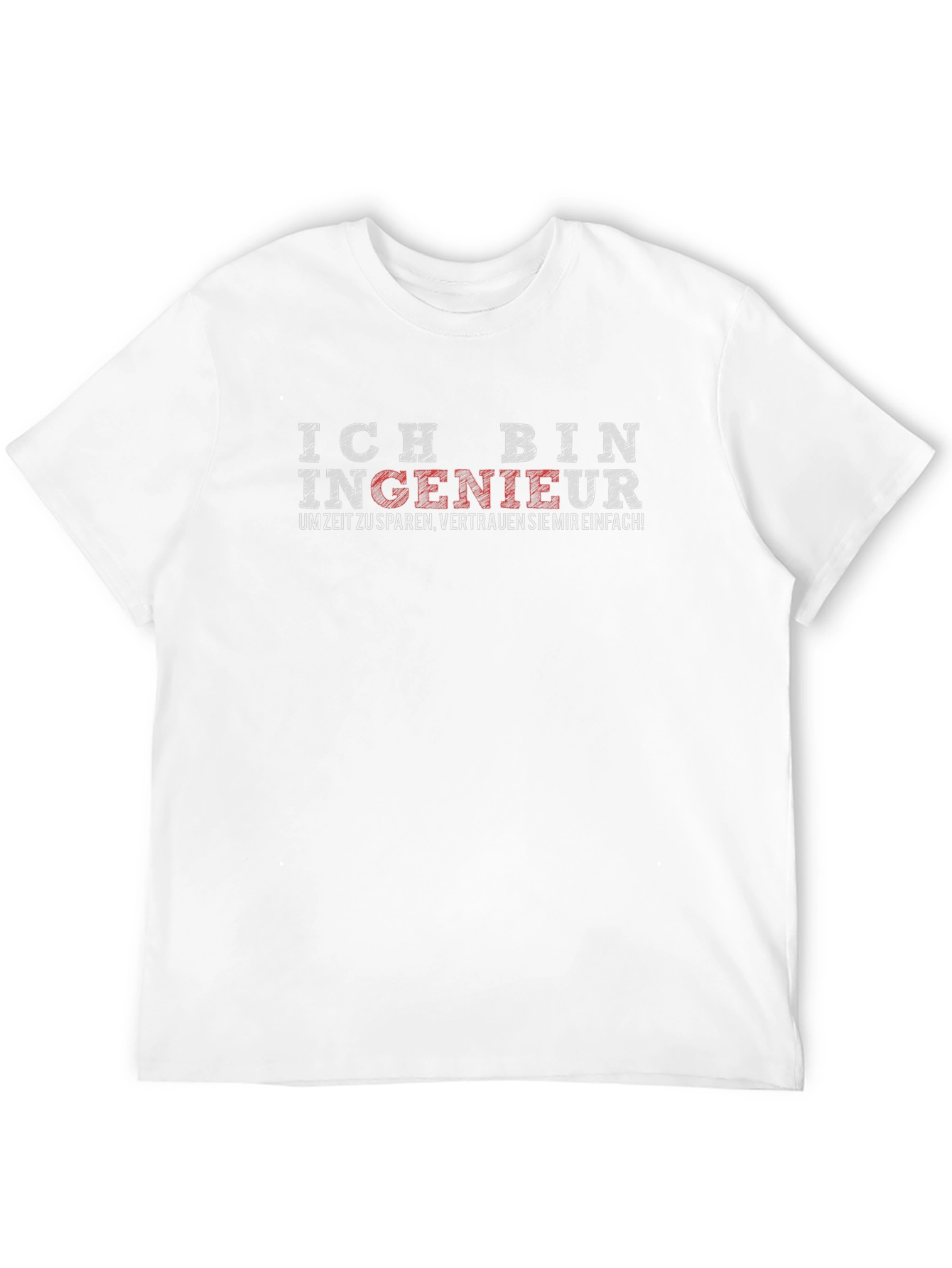 Ich Bin Ingenieur Black Graphic T-Shirt