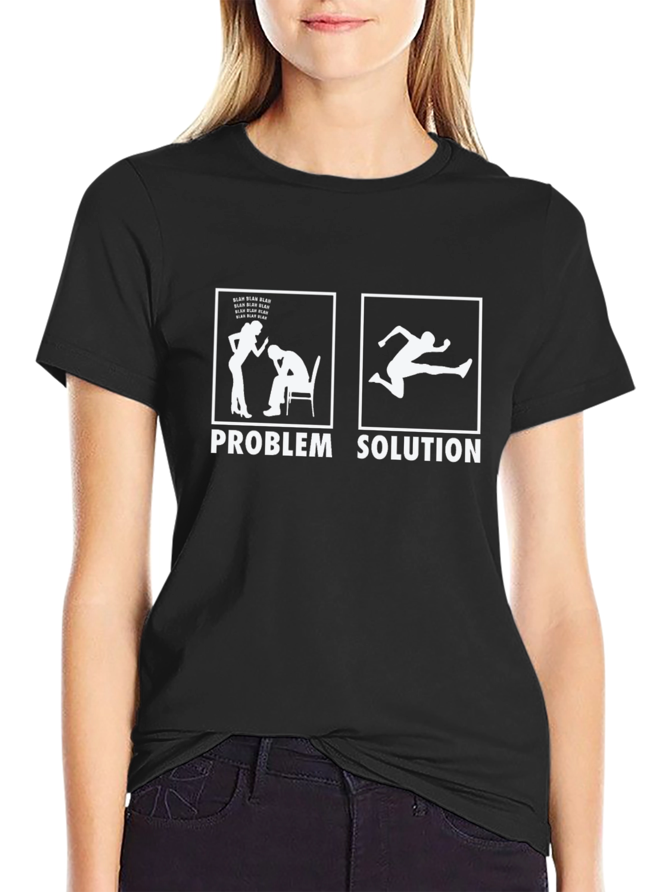 Problem Solution Graphic Tee - Black