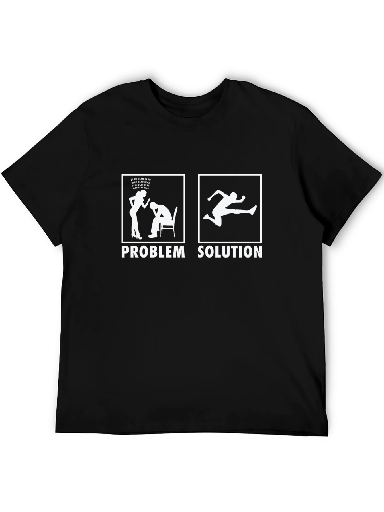 Problem Solution Graphic Tee - Black