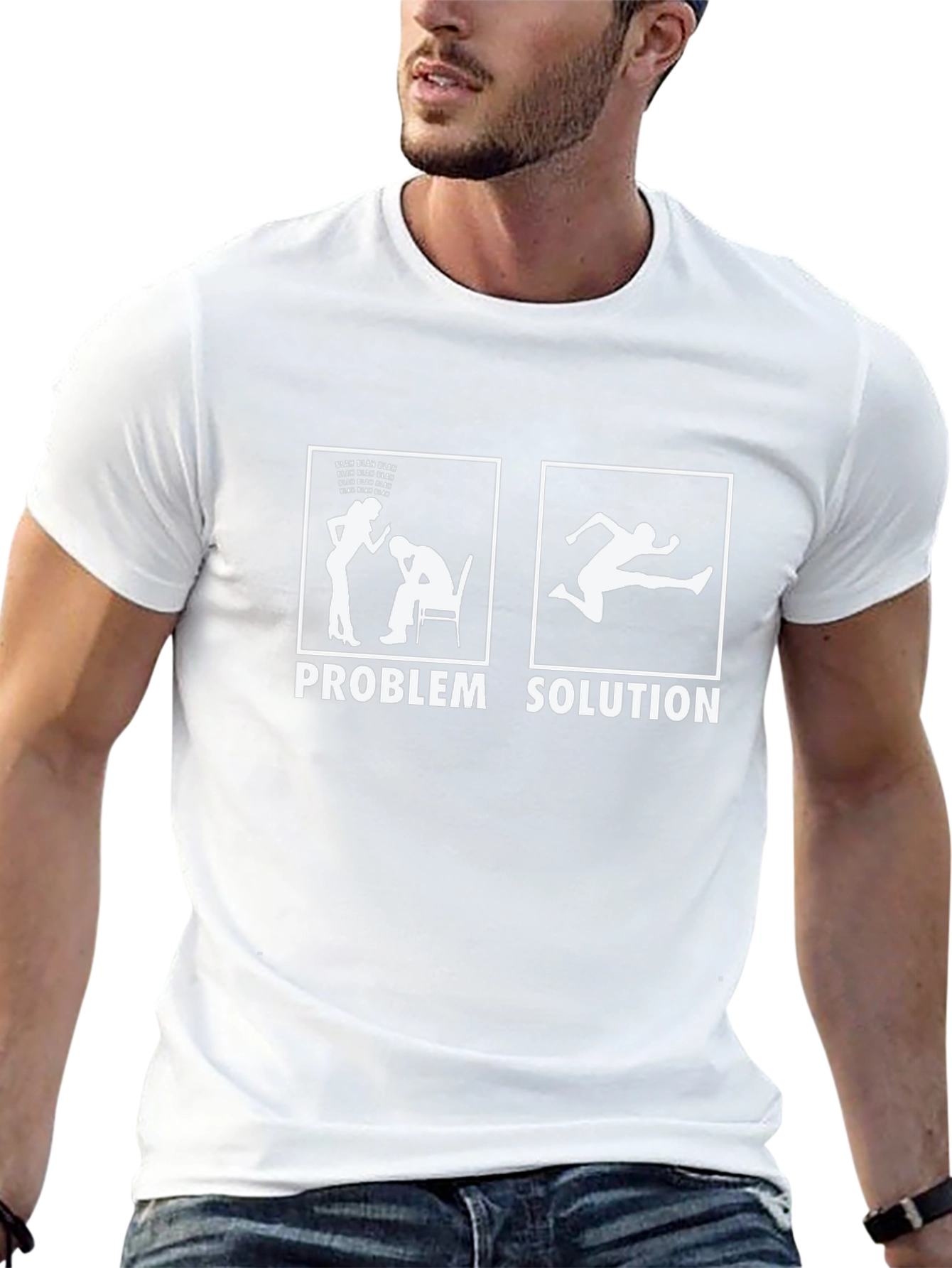 Problem Solution Graphic Tee - Black