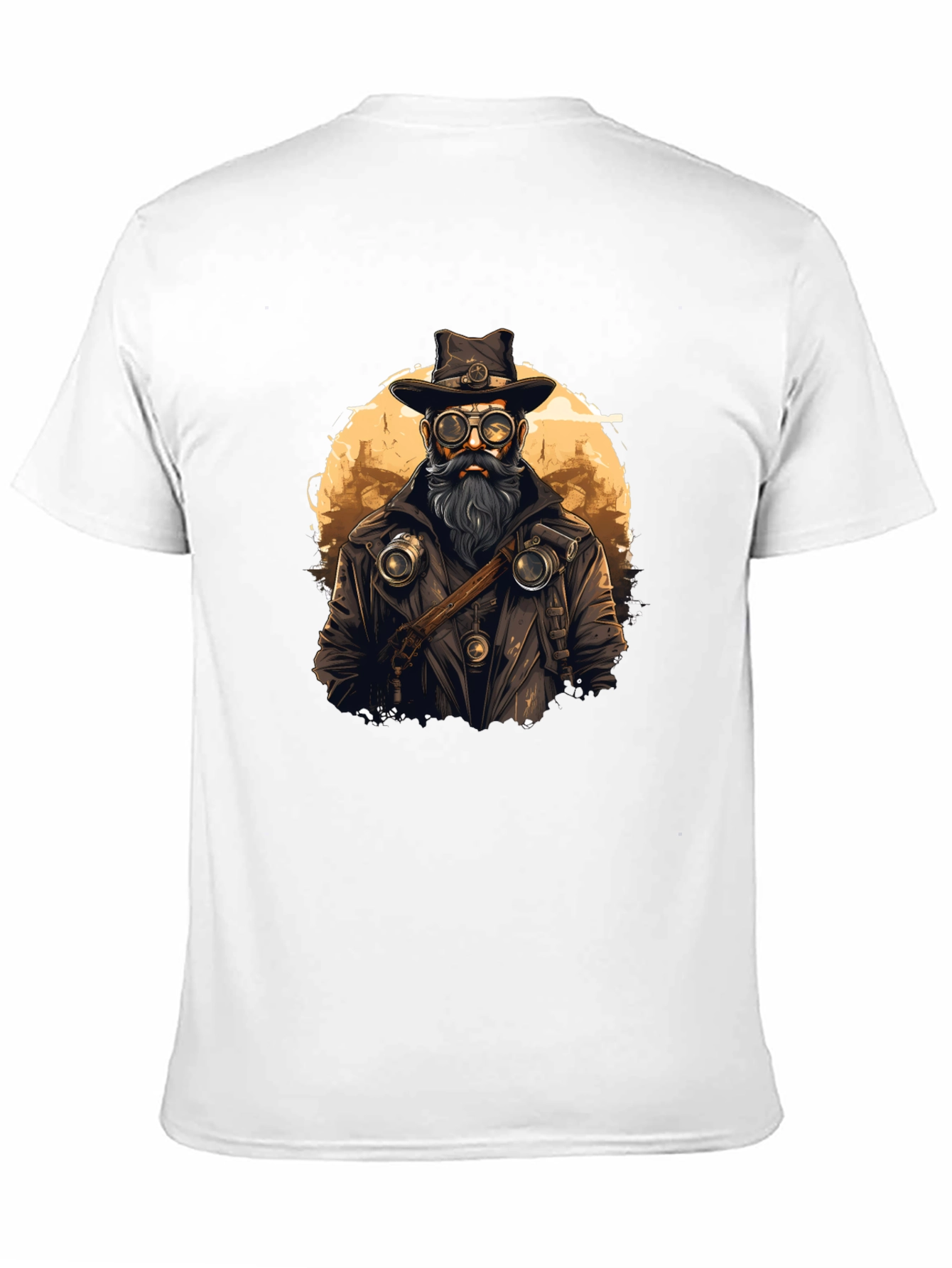 Steampunk Style Graphic Tee - Black