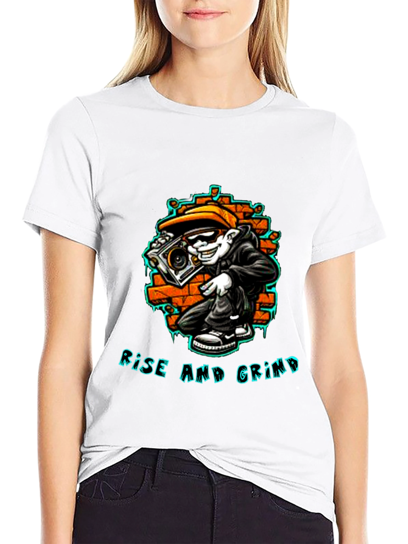 Rise and Grind Graphic Tee - Streetwear Style