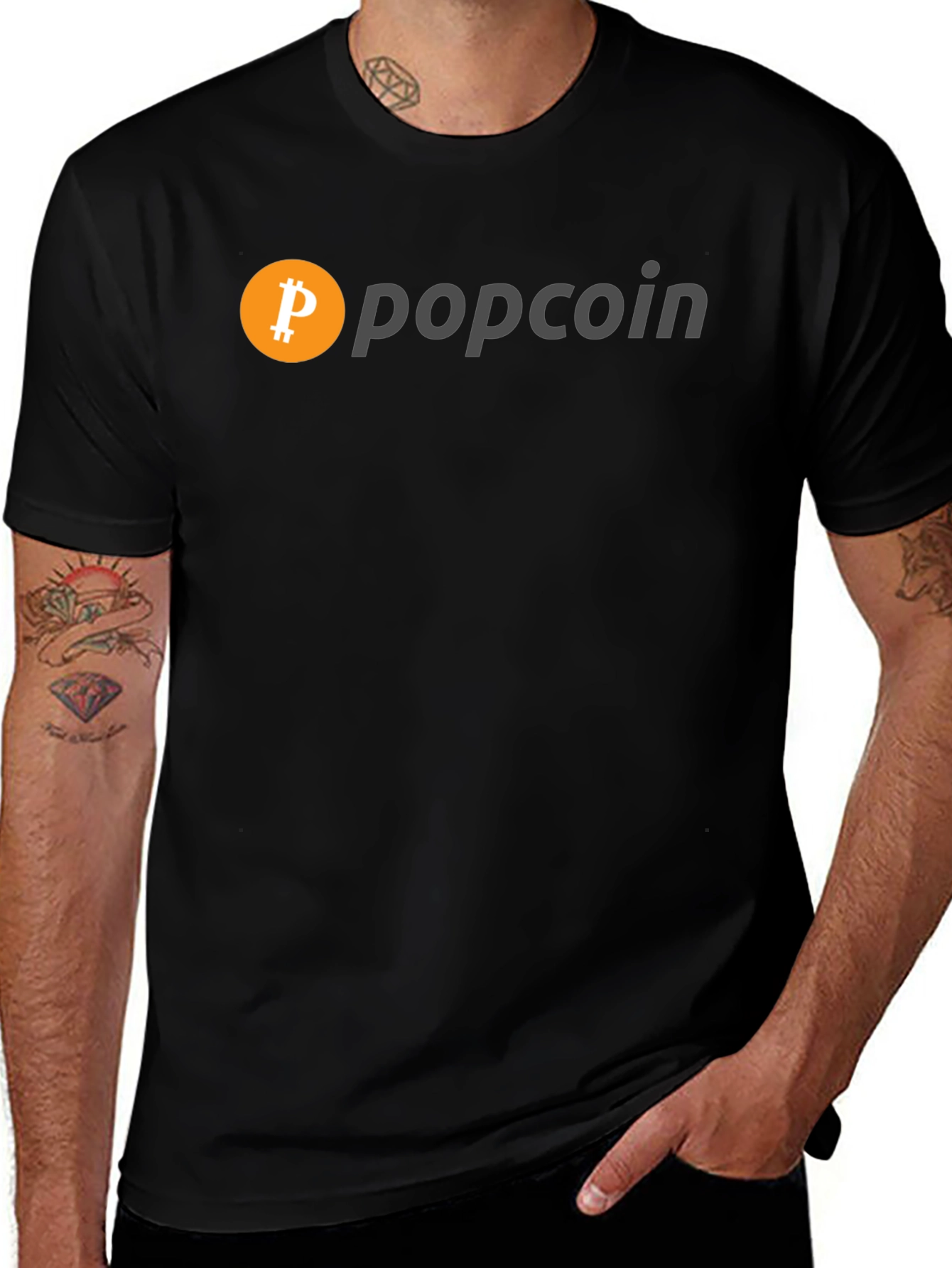 Popcoin Bitcoin Inspired Graphic T-Shirt