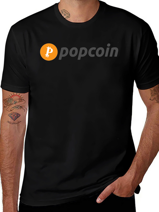 Popcoin Bitcoin Inspired Graphic T-Shirt
