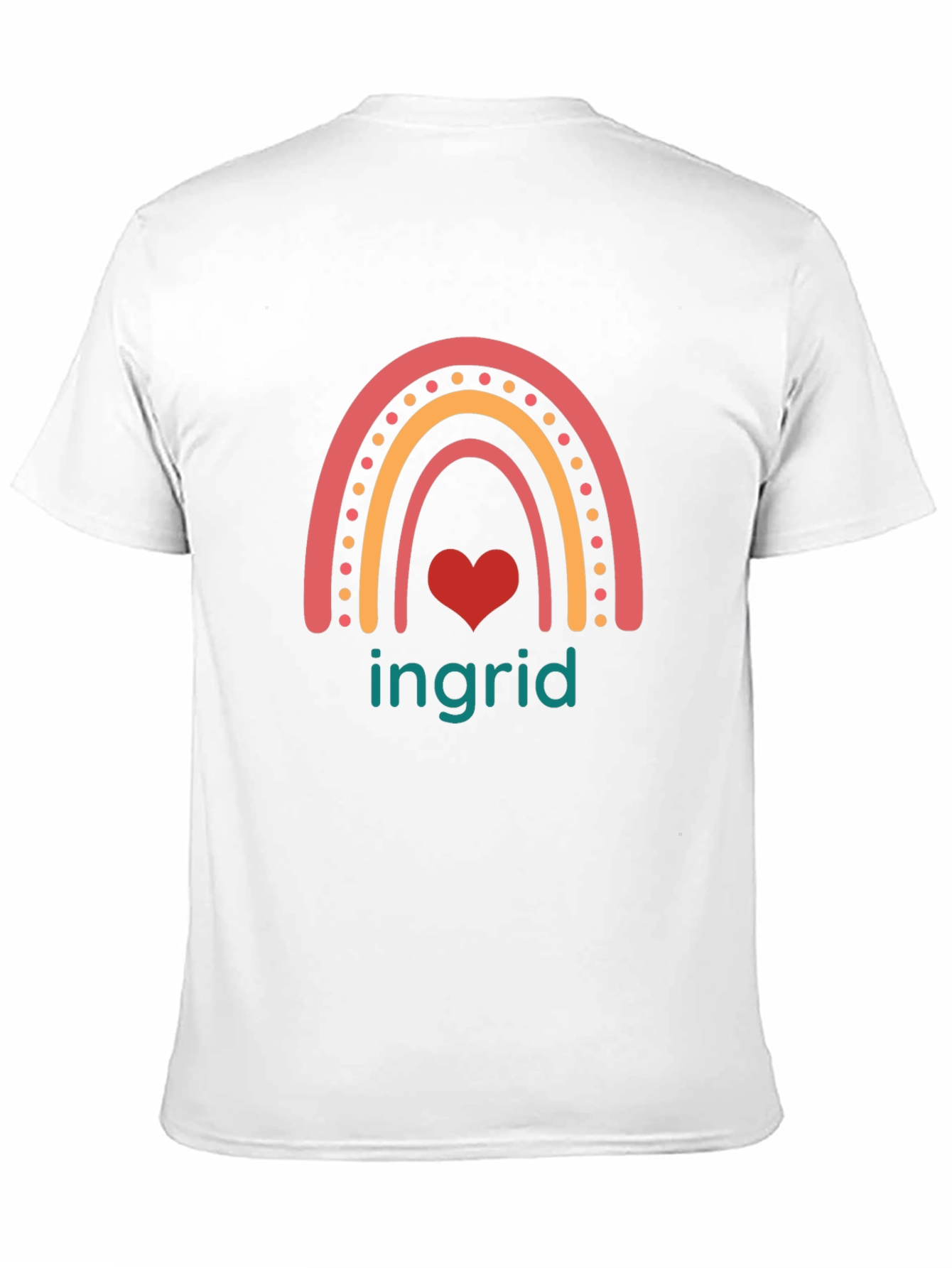 Rainbow Ingrid Heart Tee - Cute Graphic T-Shirt