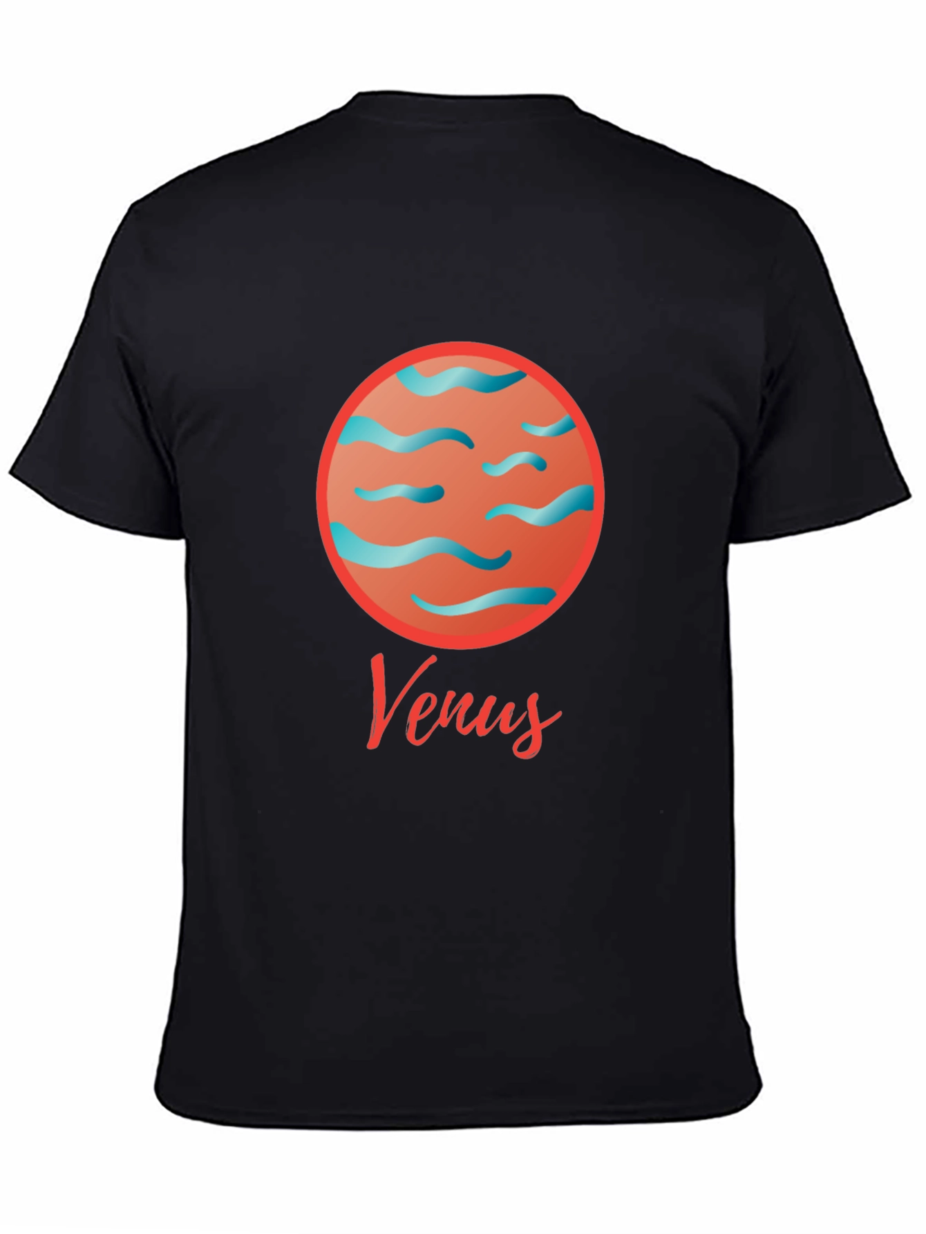 Venus Planet T-Shirt - Black Cotton Graphic Tee