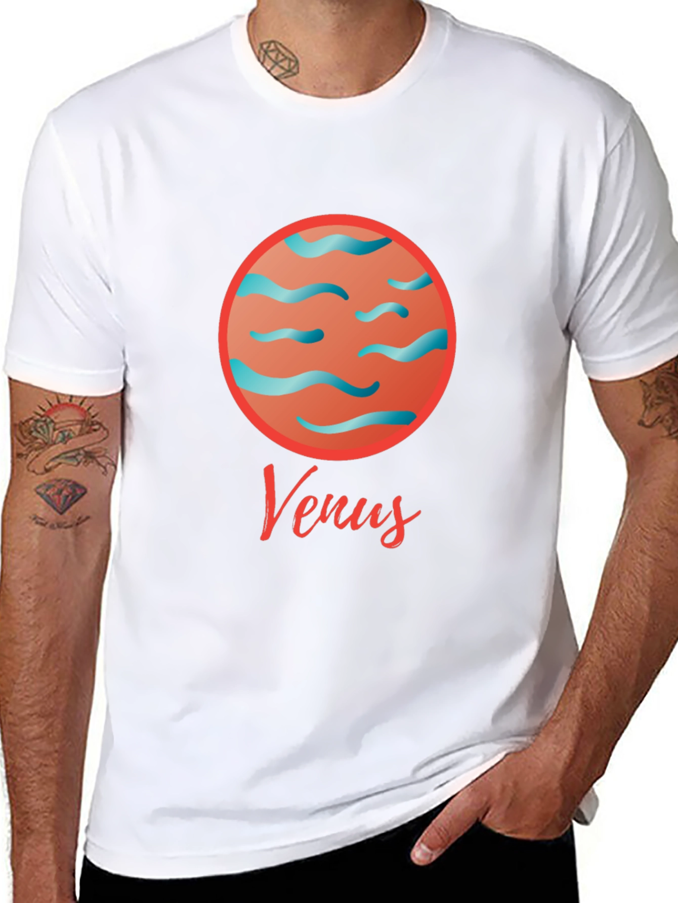Venus Planet T-Shirt - Black Cotton Graphic Tee