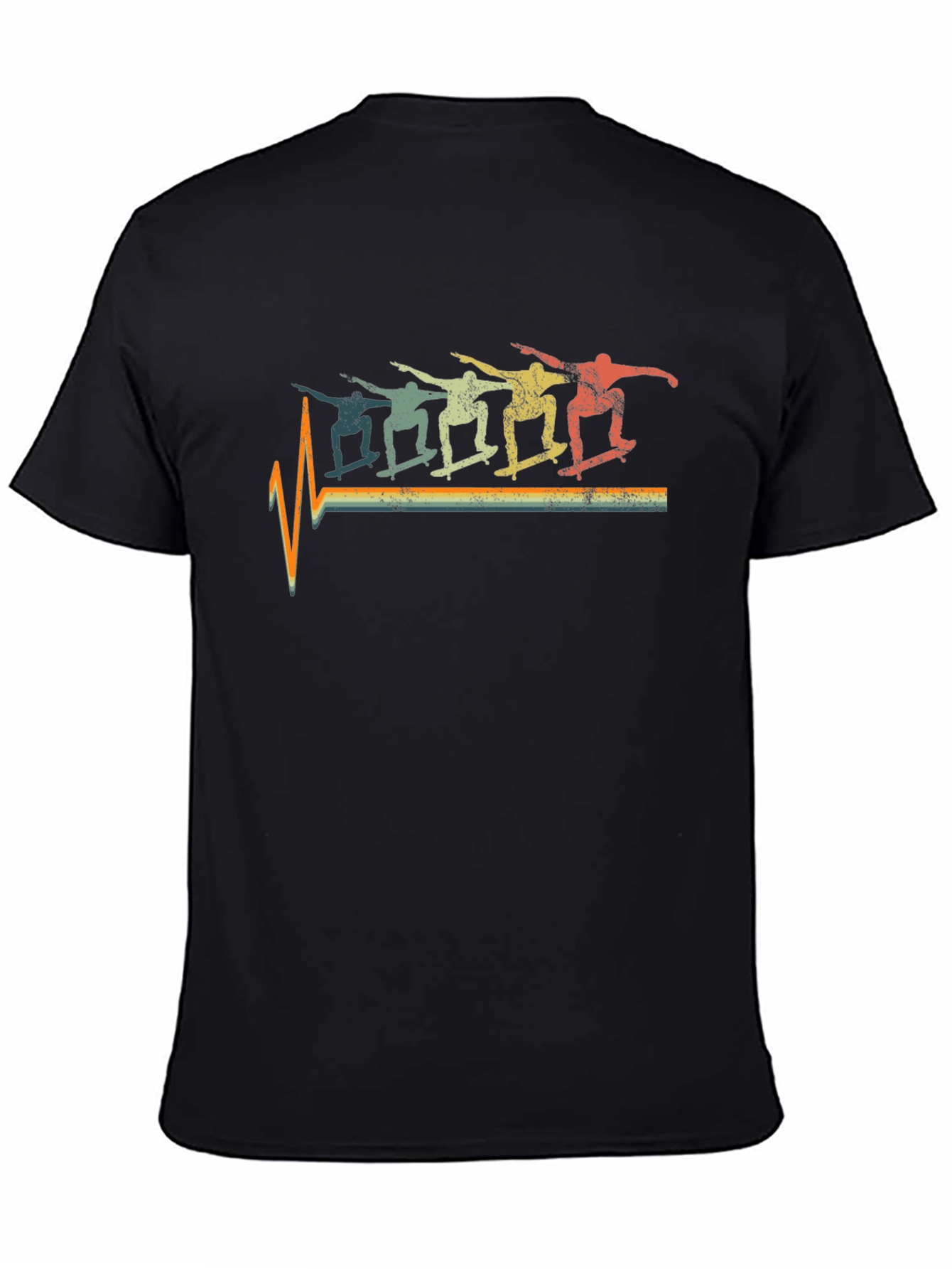 Retro Skateboard Heartbeat T-Shirt