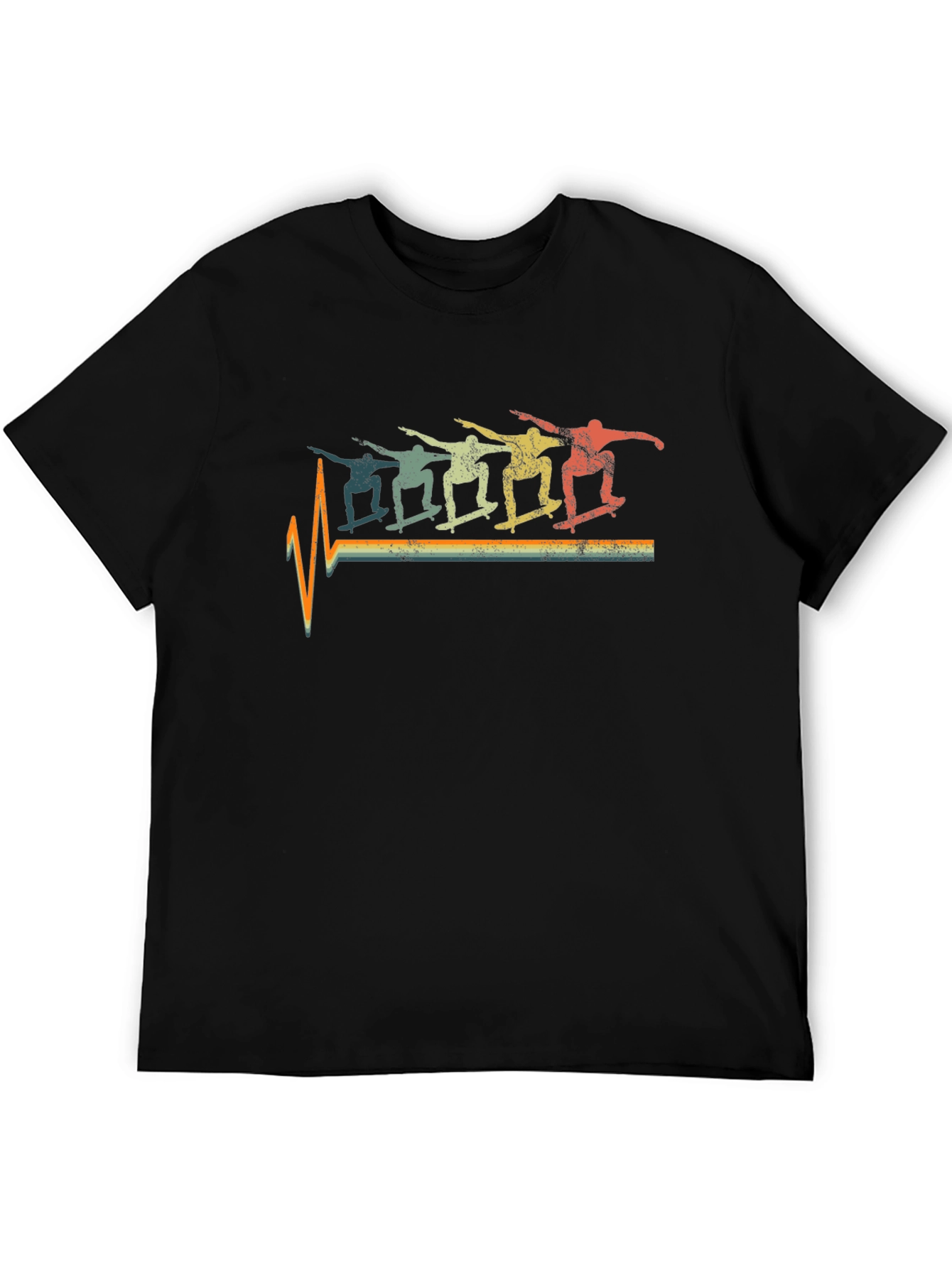 Retro Skateboard Heartbeat T-Shirt
