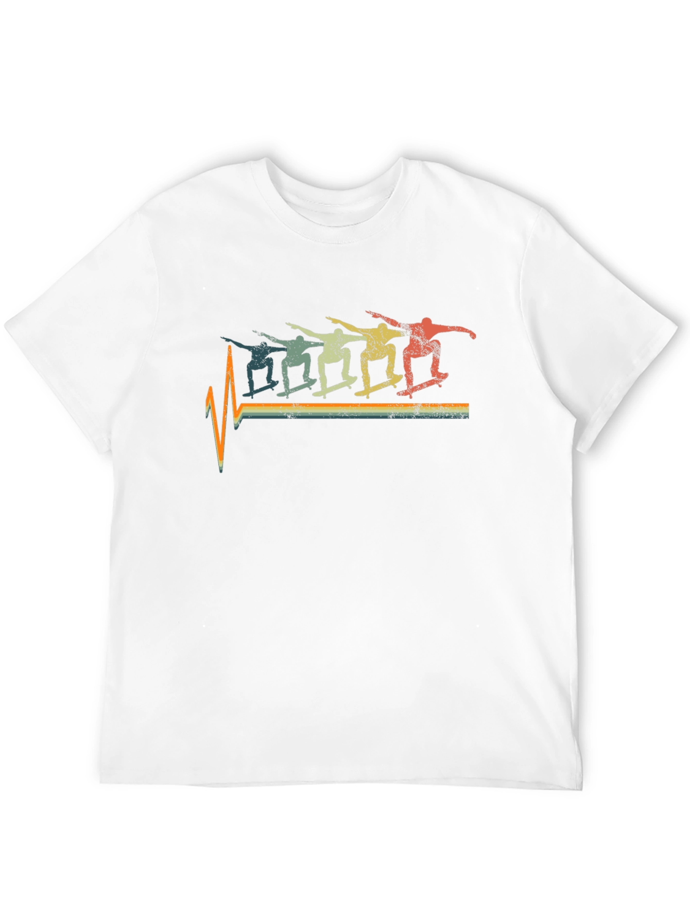 Retro Skateboard Heartbeat T-Shirt