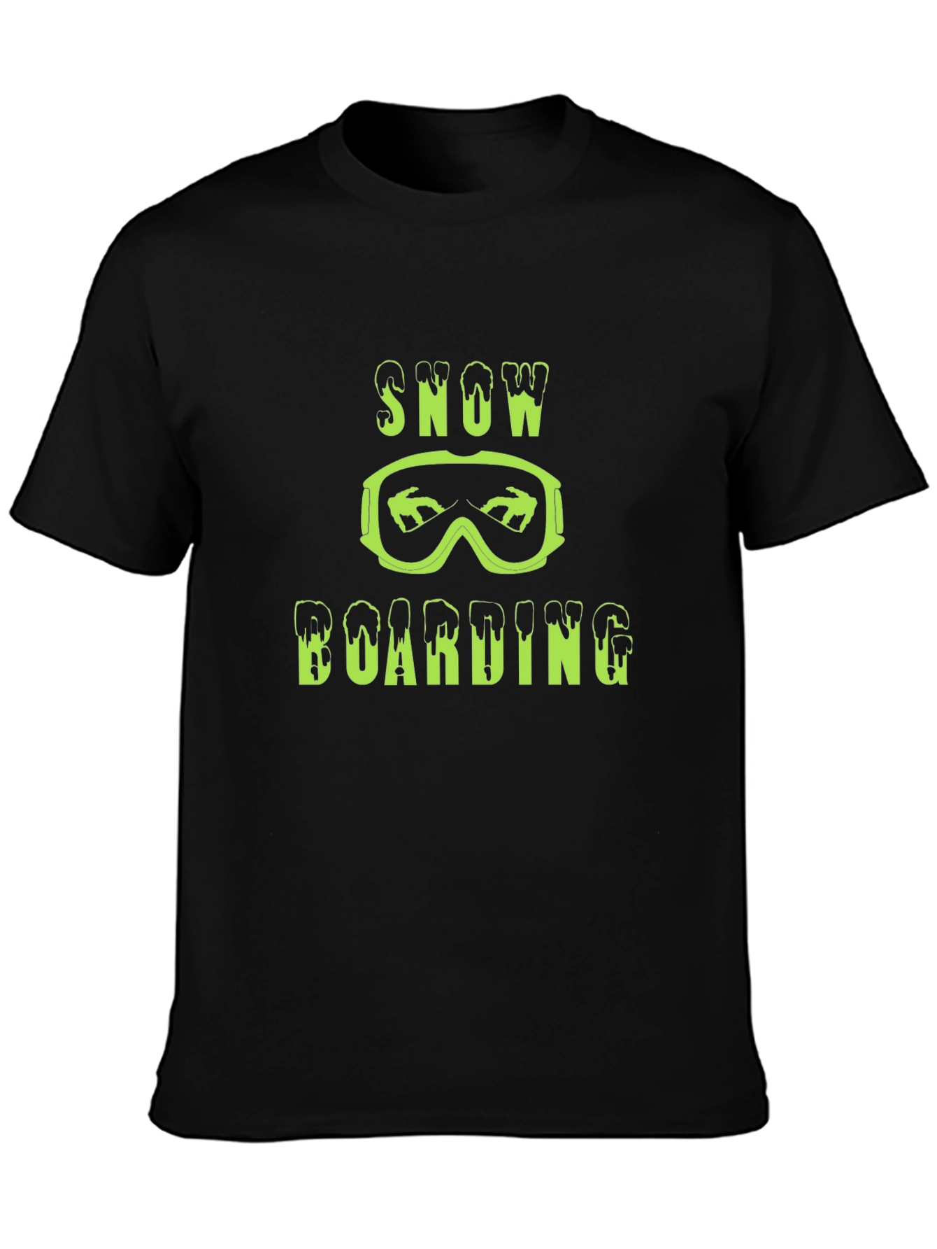 Snowboarding Graphic Tee - Black