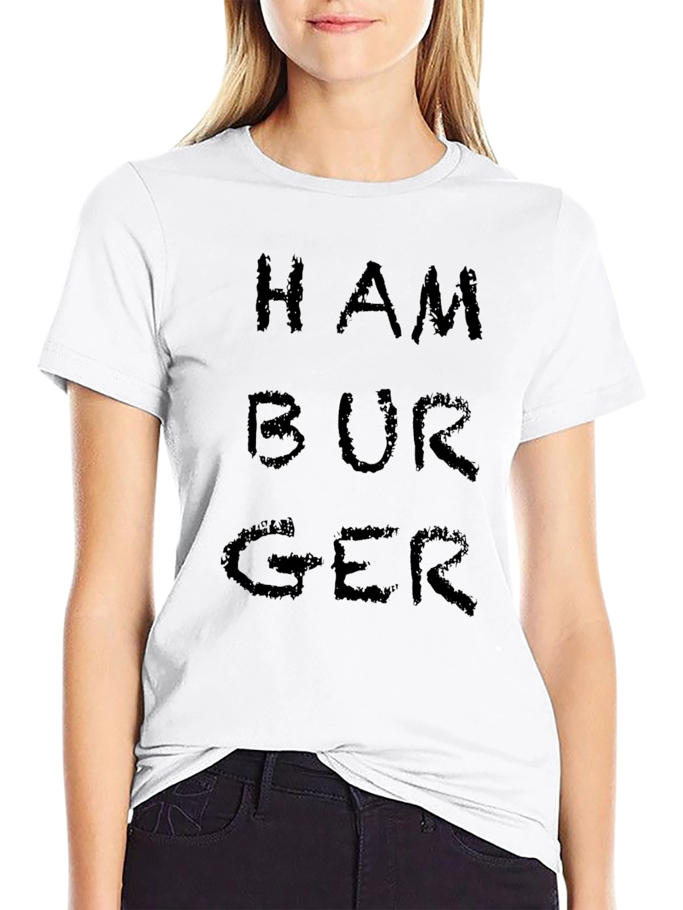 Hamburger Graphic Tee - Black T-Shirt