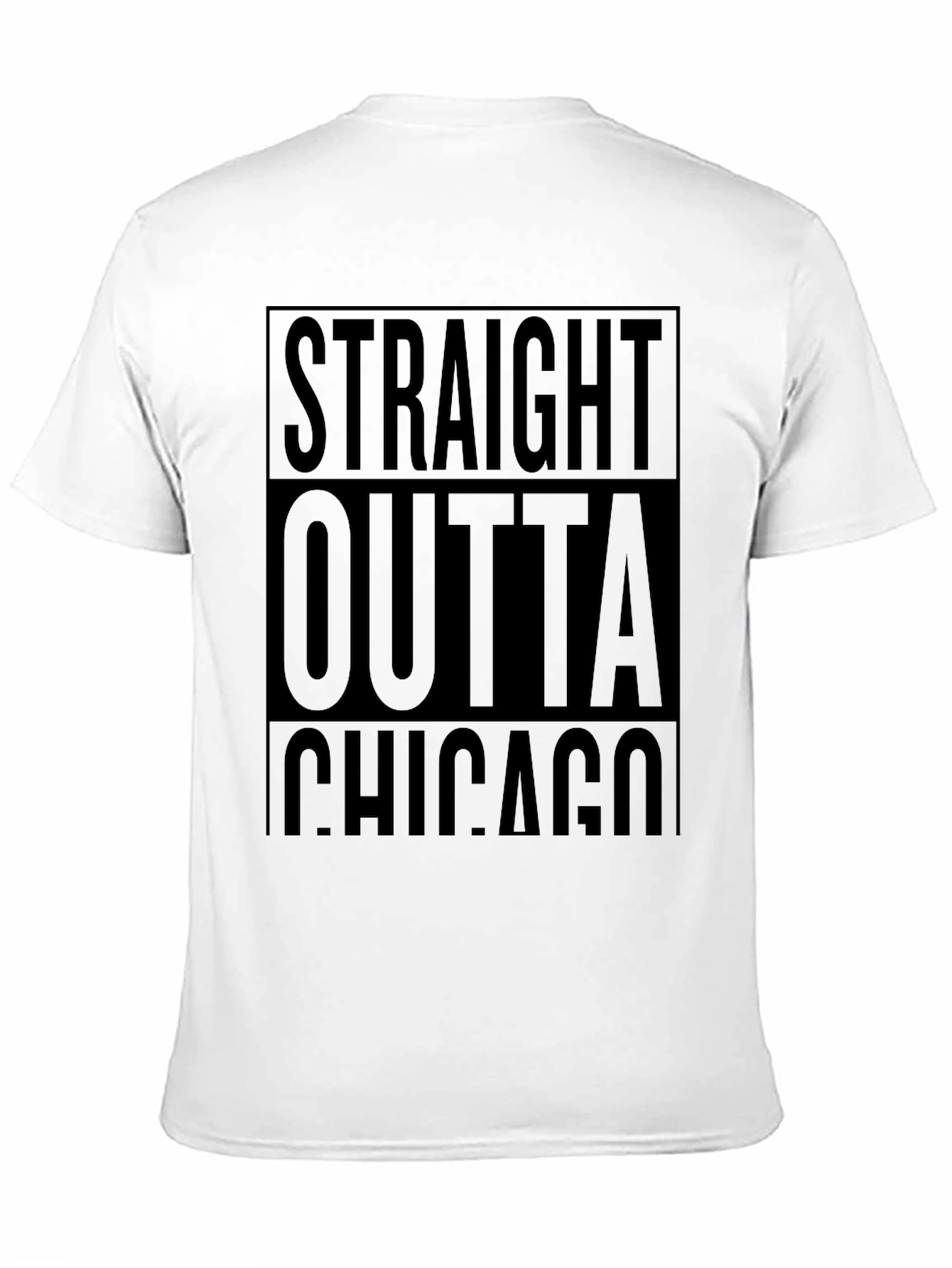 Straight Outta Chicago Black Graphic Tee