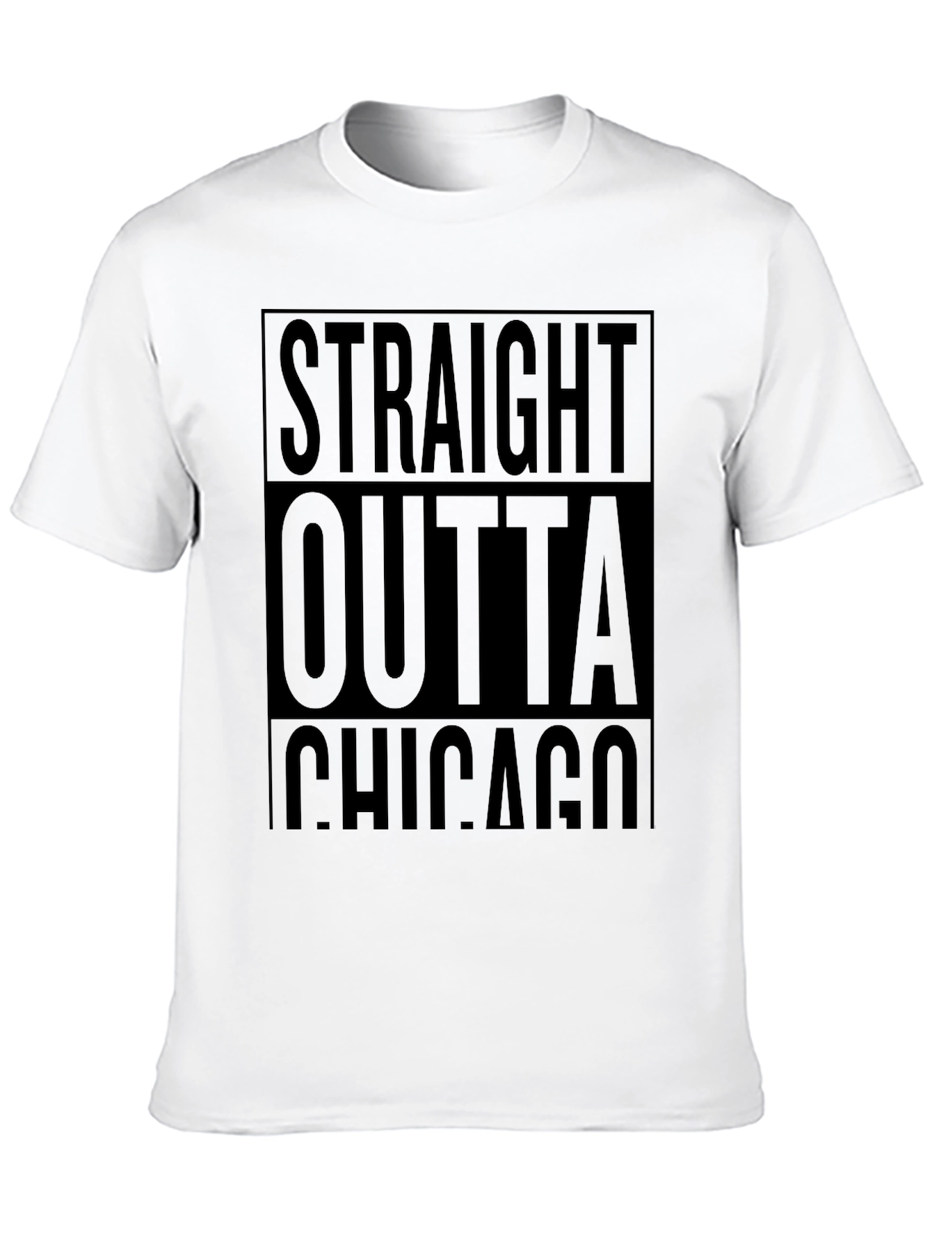 Straight Outta Chicago Black Graphic Tee