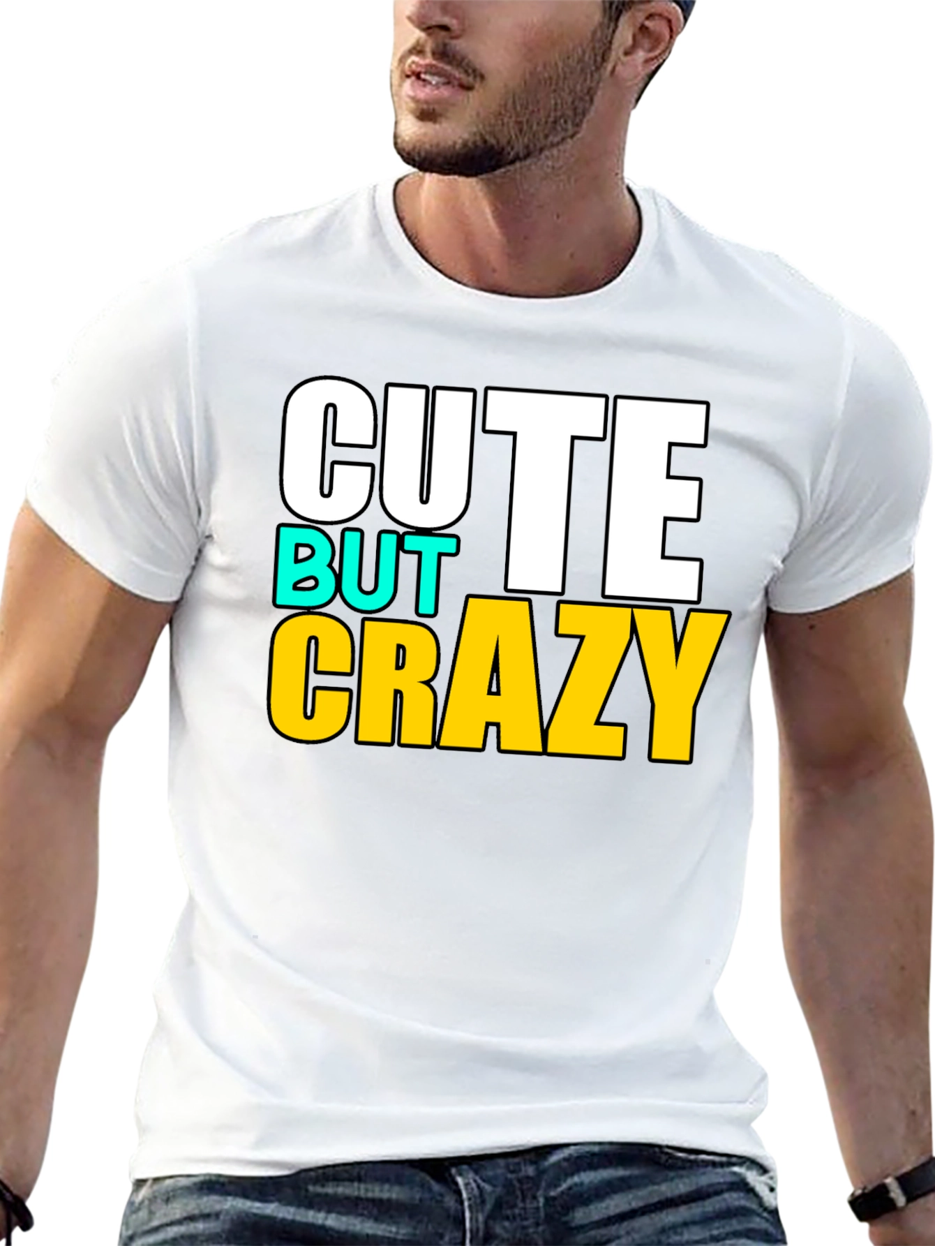 Cute But Crazy Graphic T-Shirt - Black