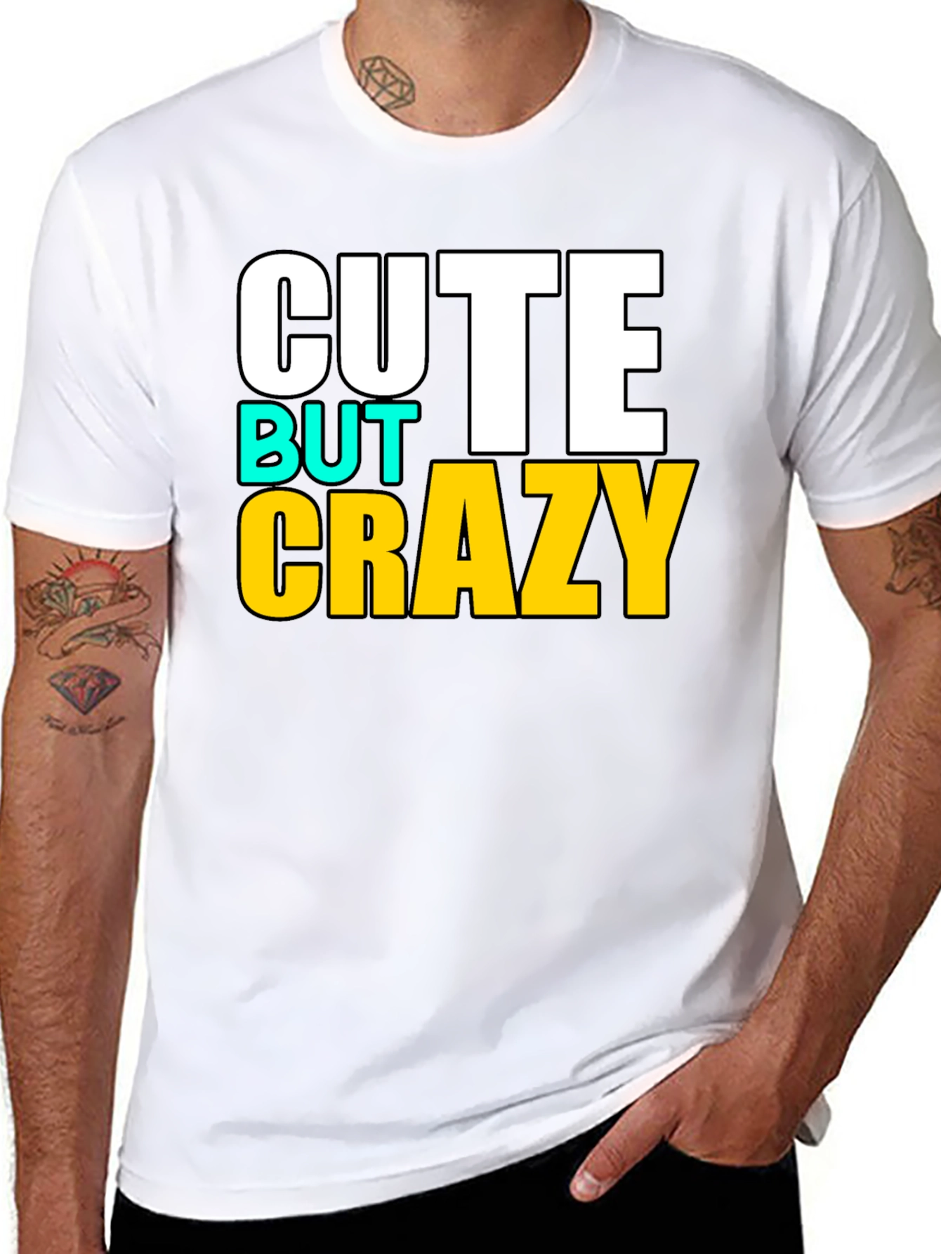 Cute But Crazy Graphic T-Shirt - Black