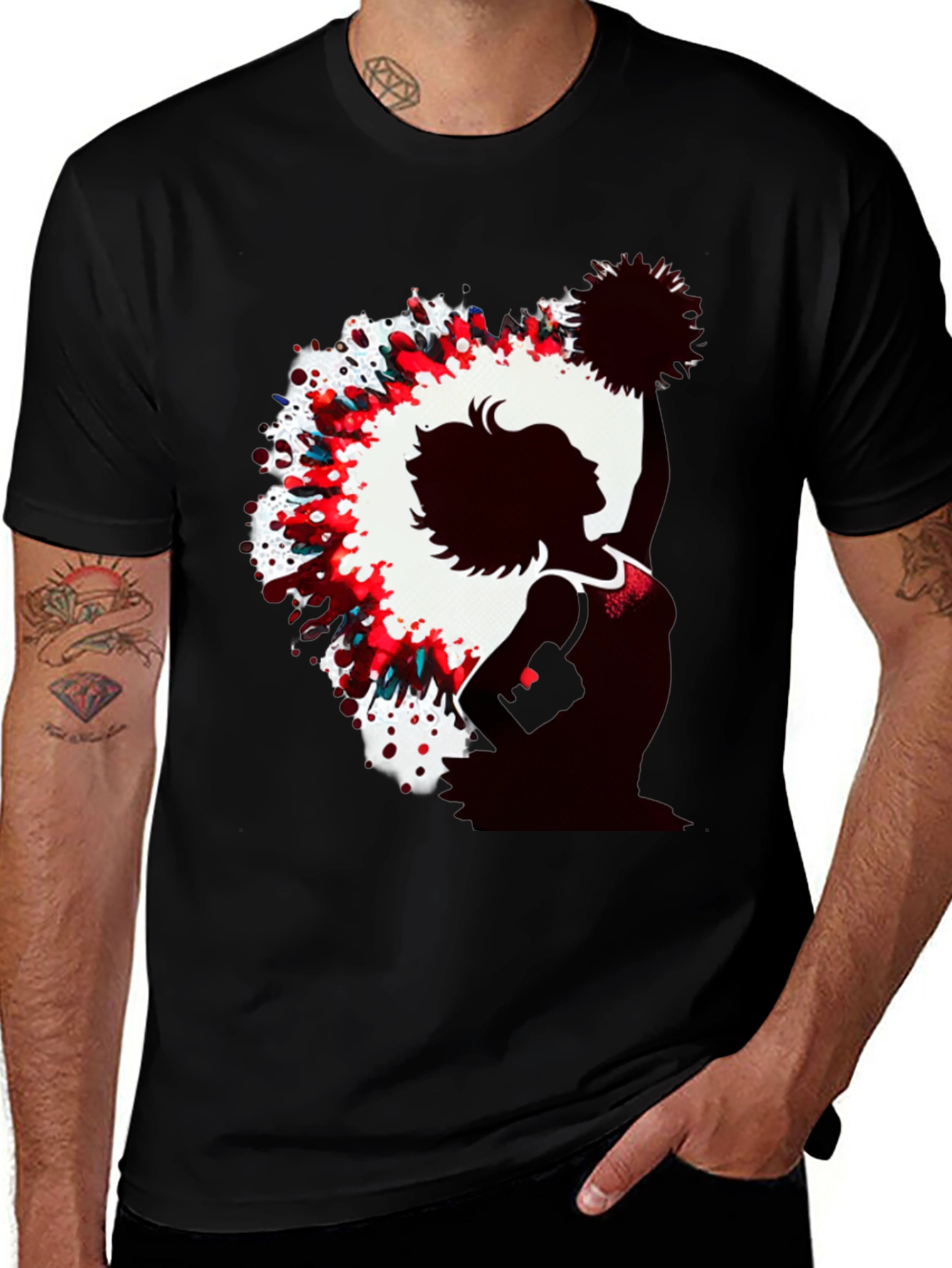 Cheerleader Silhouette Graphic Tee