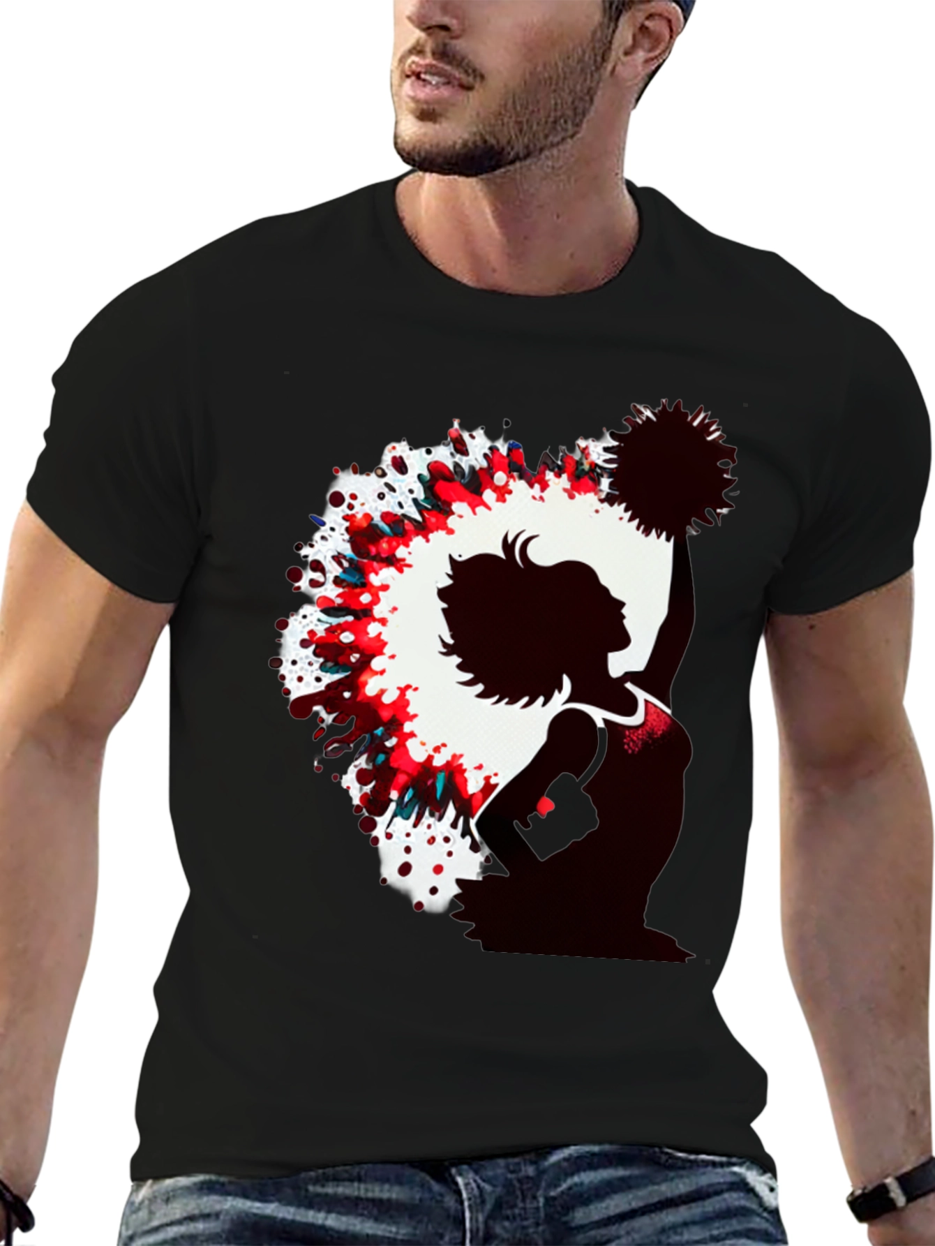 Cheerleader Silhouette Graphic Tee
