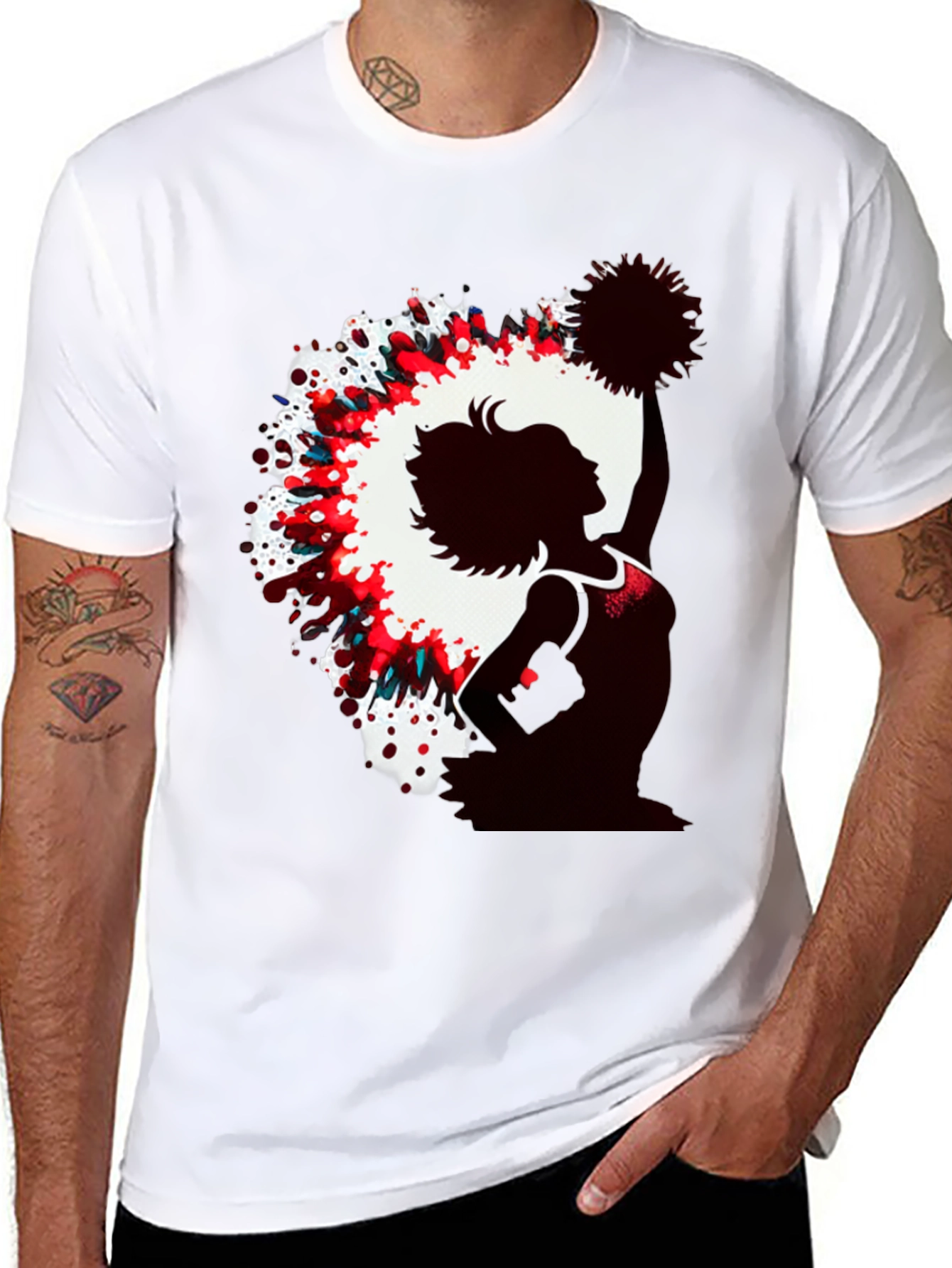 Cheerleader Silhouette Graphic Tee