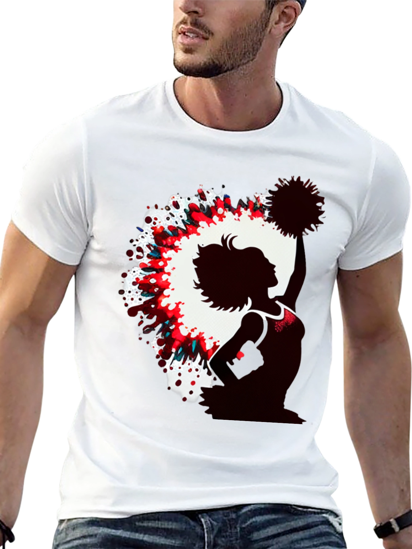 Cheerleader Silhouette Graphic Tee