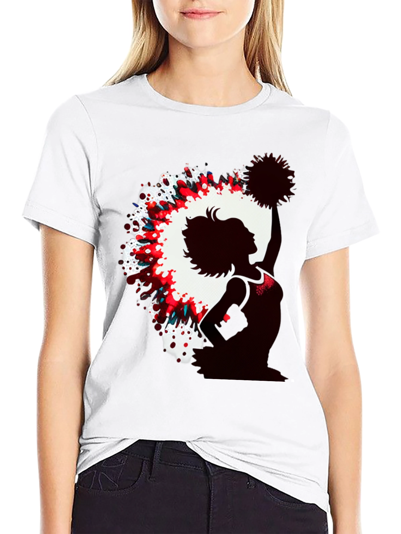 Cheerleader Silhouette Graphic Tee